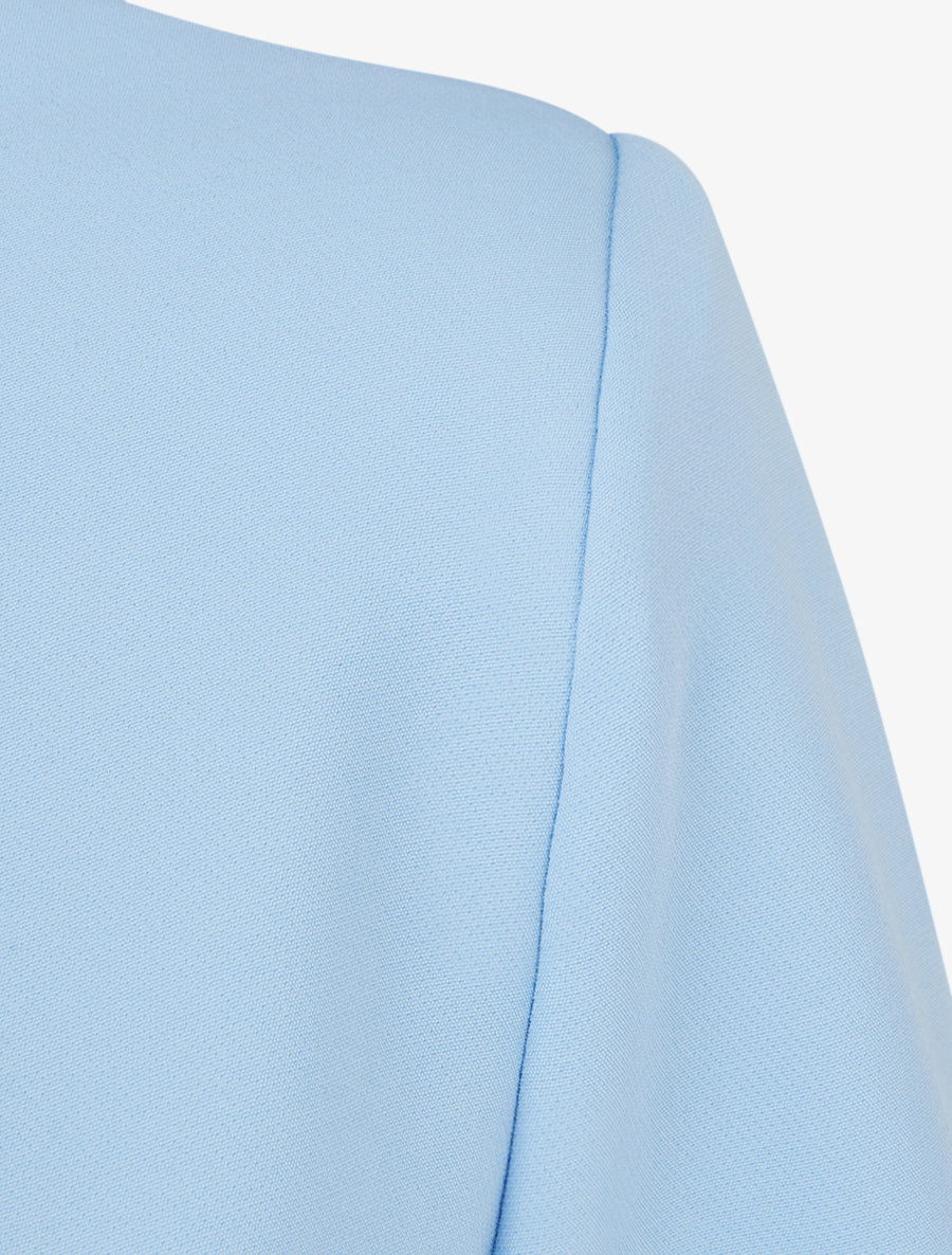 Blazer uni à manches longue - Bleu ciel - 3