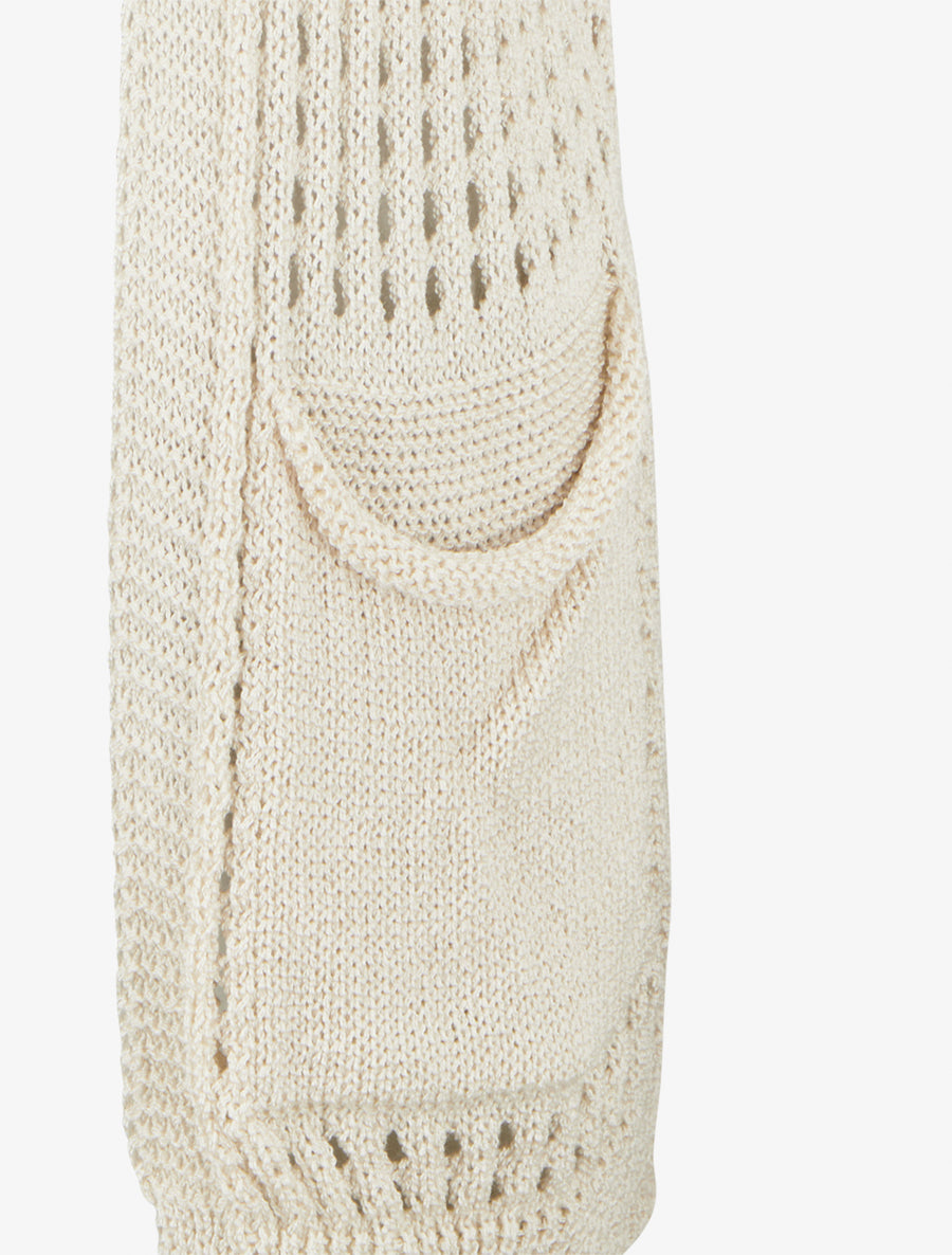 Gilet ouvert ajouré - Beige - 3