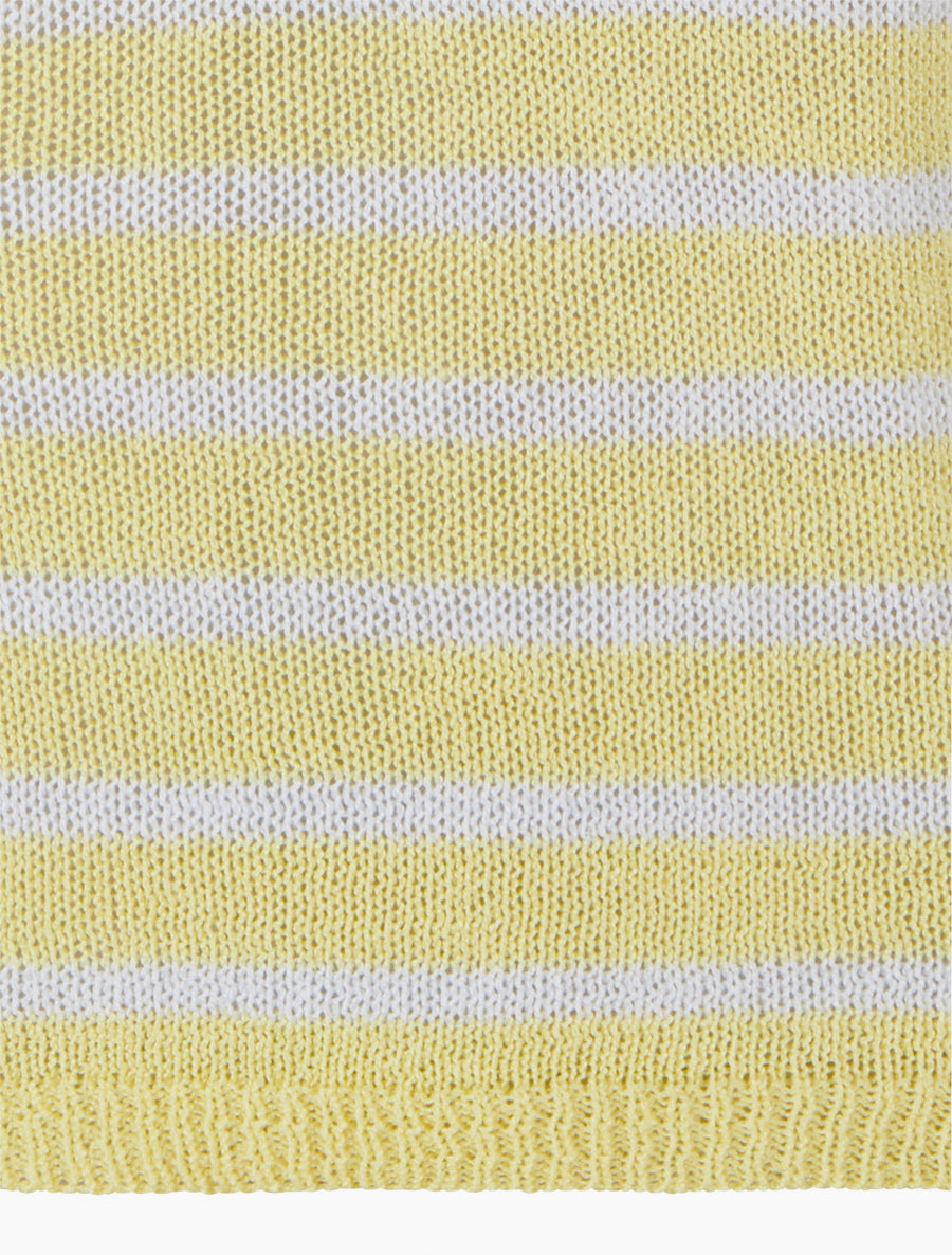 Débardeur en maille à rayures - Jaune - 3