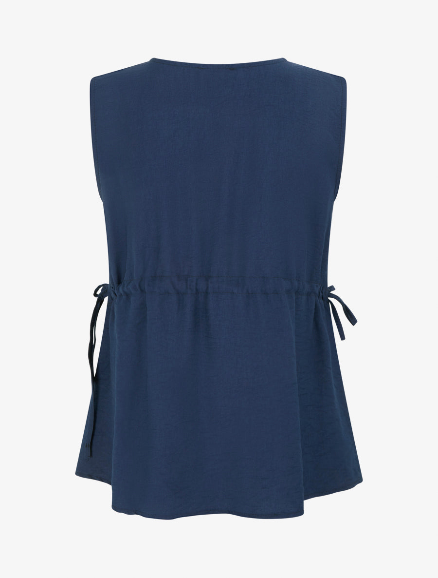 Top fluide à col V - Marine - 2
