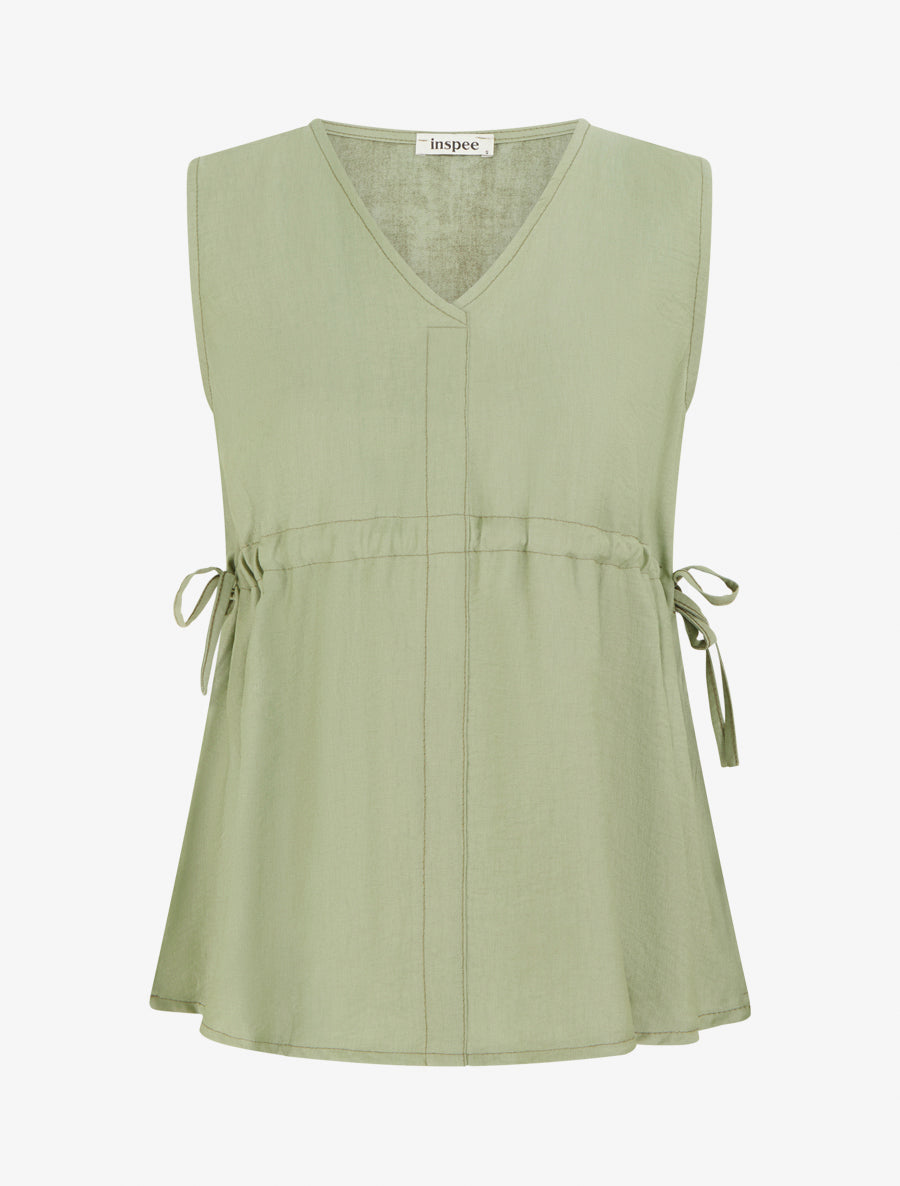 Top fluide à col V - Kaki - 1