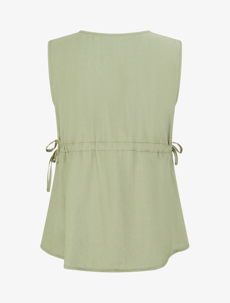 Top fluide à col V - Kaki - 2