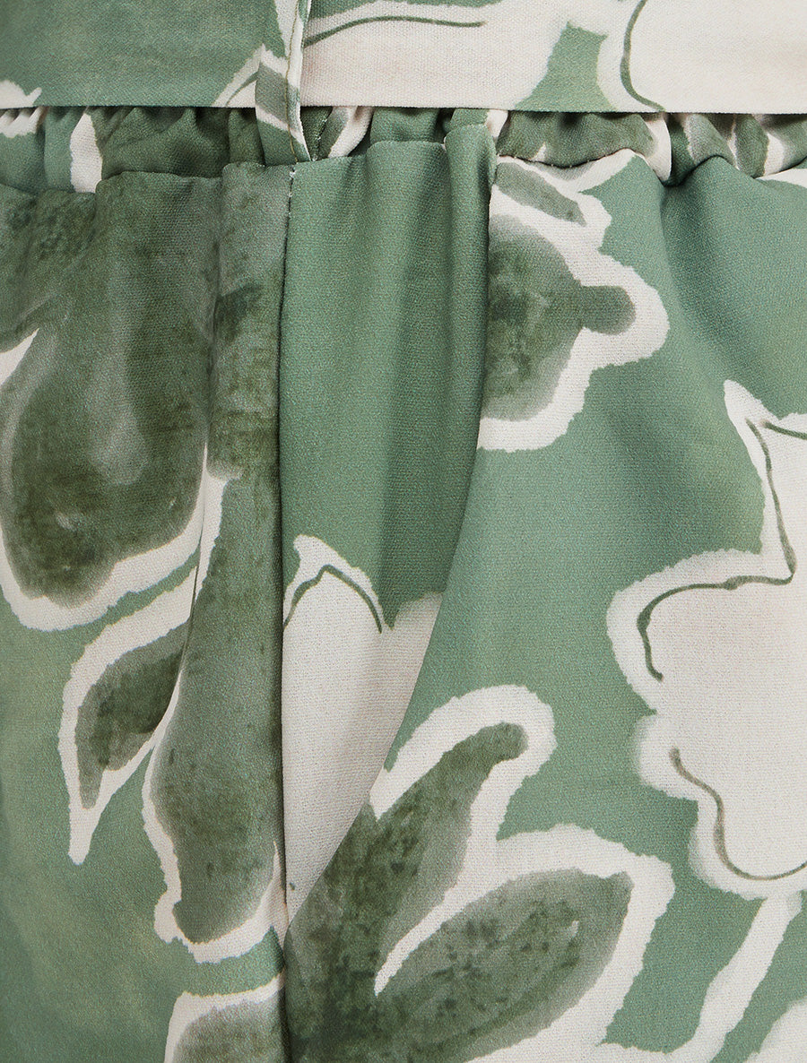 Short fluide à imprimé floral - Vert - 3