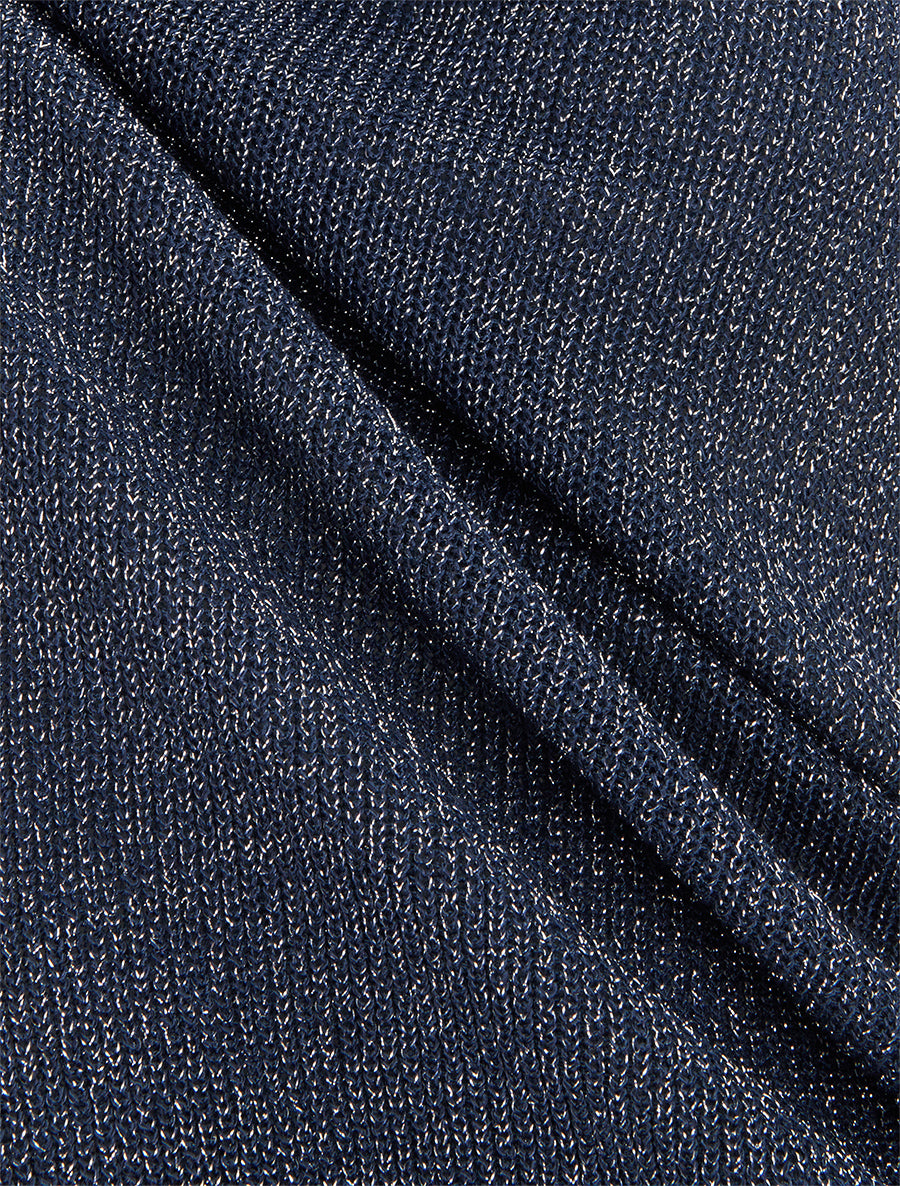 Top sans manches à maille fine irisée - Marine - 3
