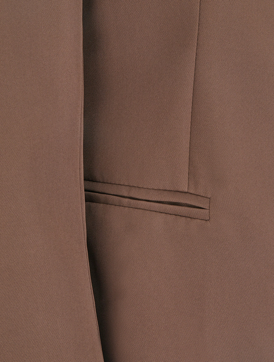 Veste droite à épaulettes - Marron clair - 3