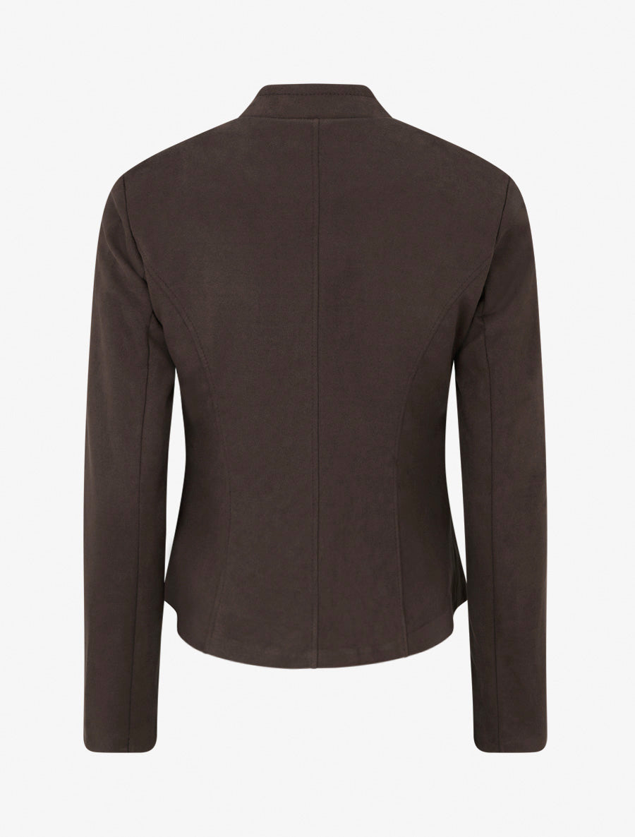 Perfecto-stijl jack in suèdine - Bruin