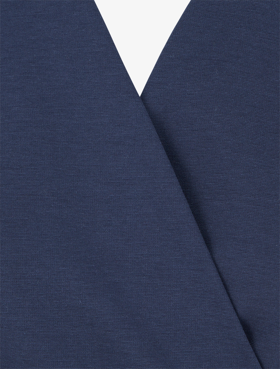 Robe portefeuille sans manches - Marine - 3