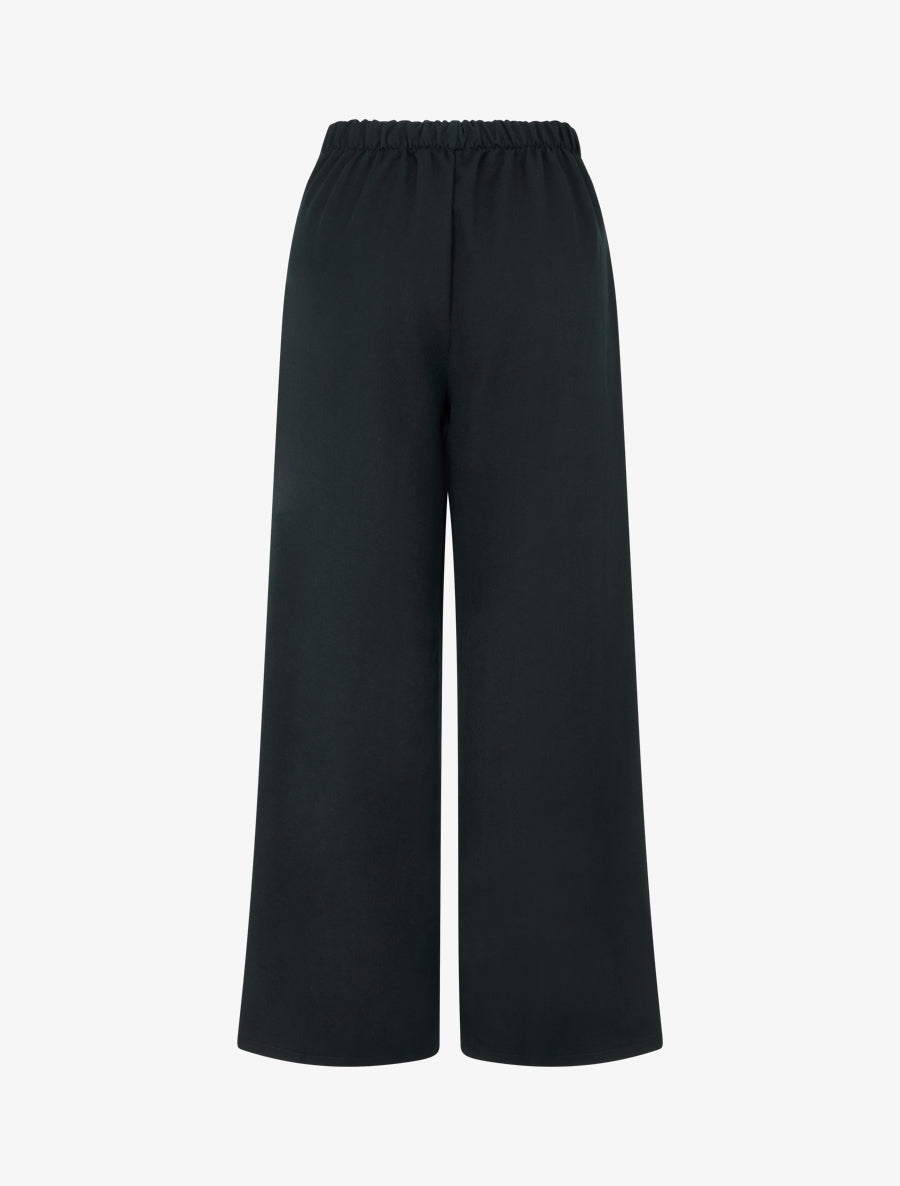 Pantalon élastiqué à boutons décoratifs - Noir - 2