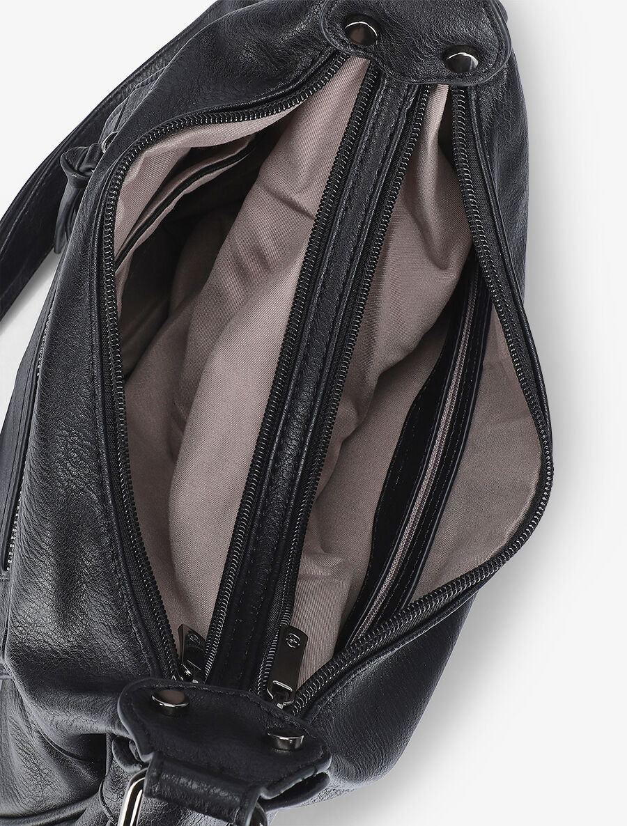 Sac besace Valeria - Noir - 4