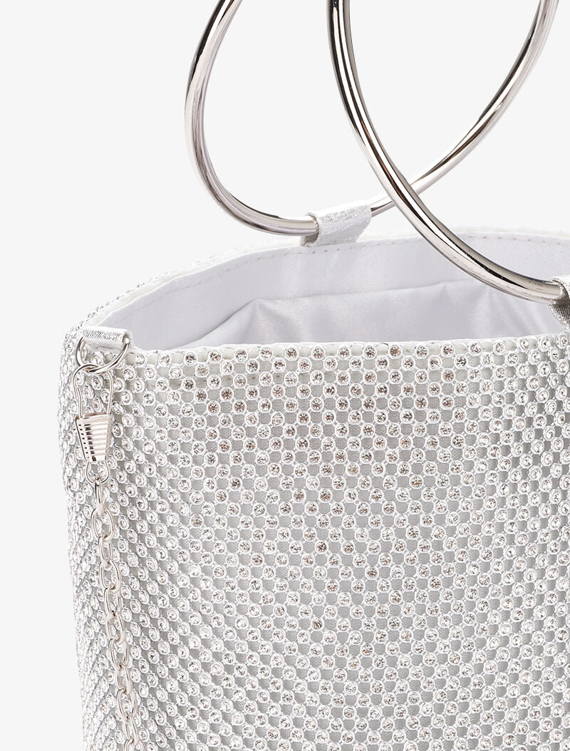Sac seau à strass - Argent - 4