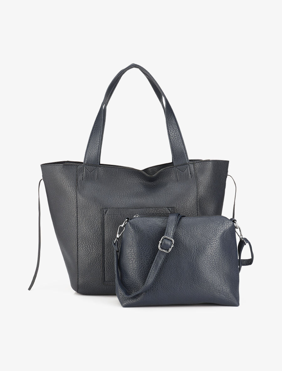 Sac cabas et pochette Julienne - Marine - 5