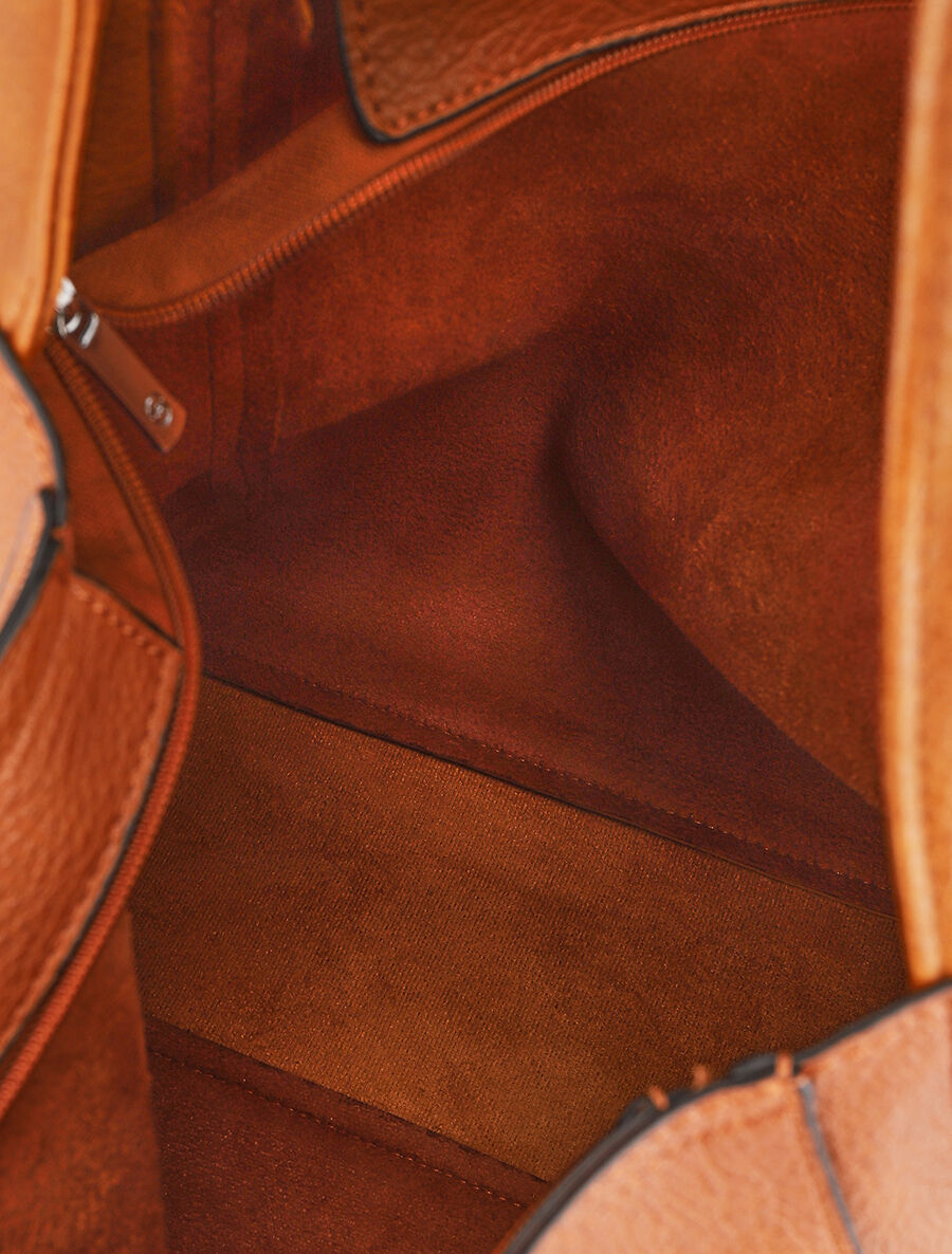 Sac cabas et pochette Saïma - Camel - 4