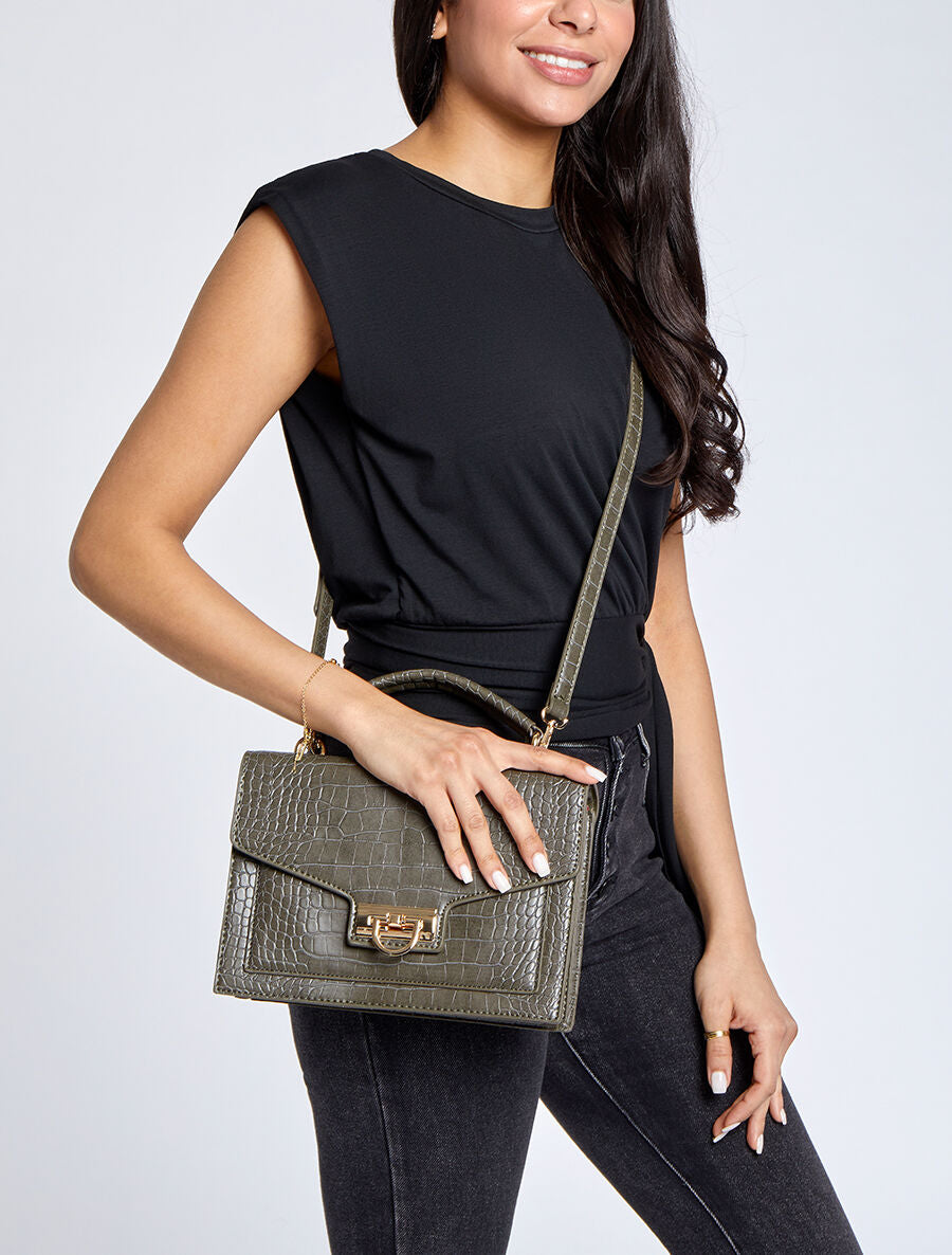 Sac besace Claudia - Gris foncé - 4