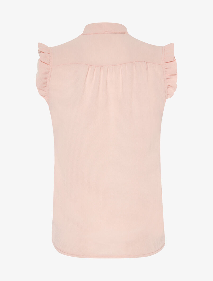 Blouse col à nouer - Rose pâle - 2