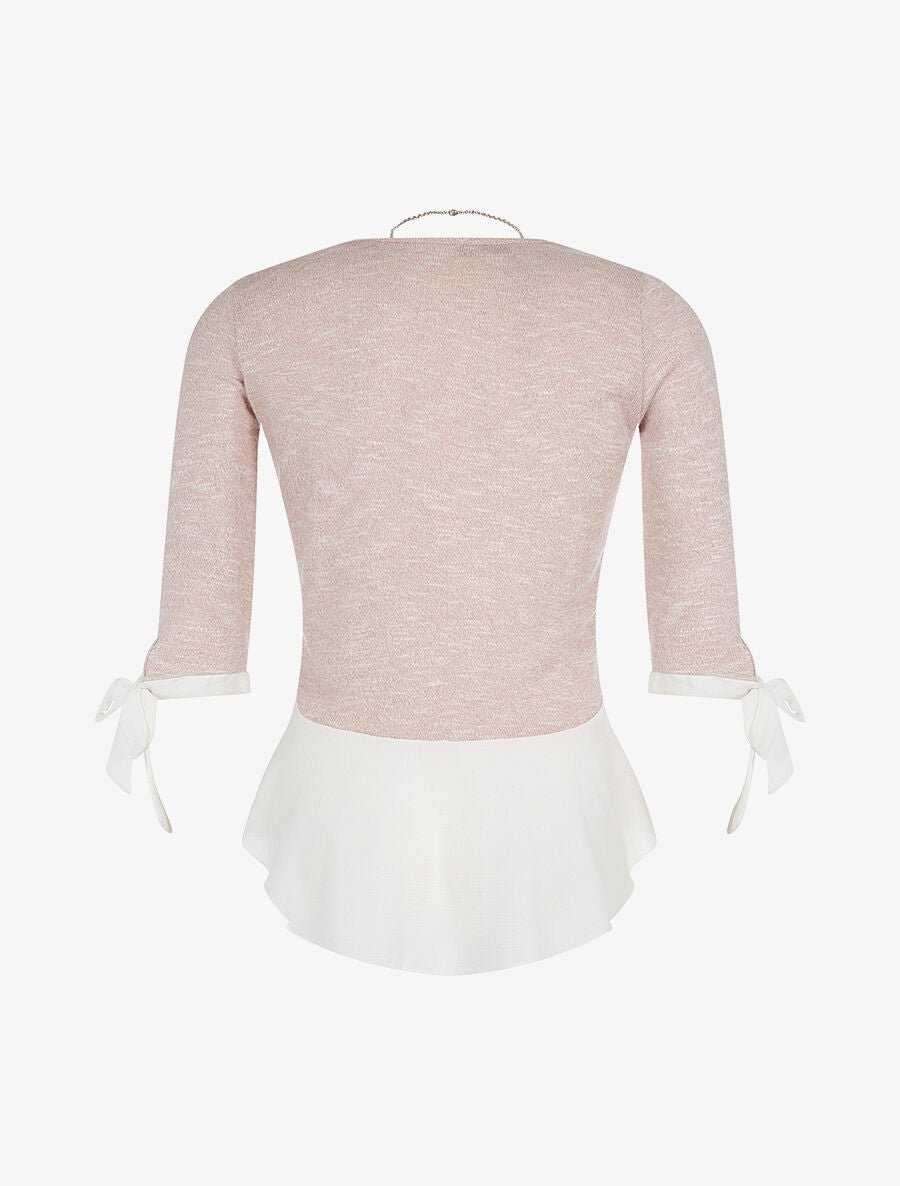 Pull dos voile - rose pâle - 2