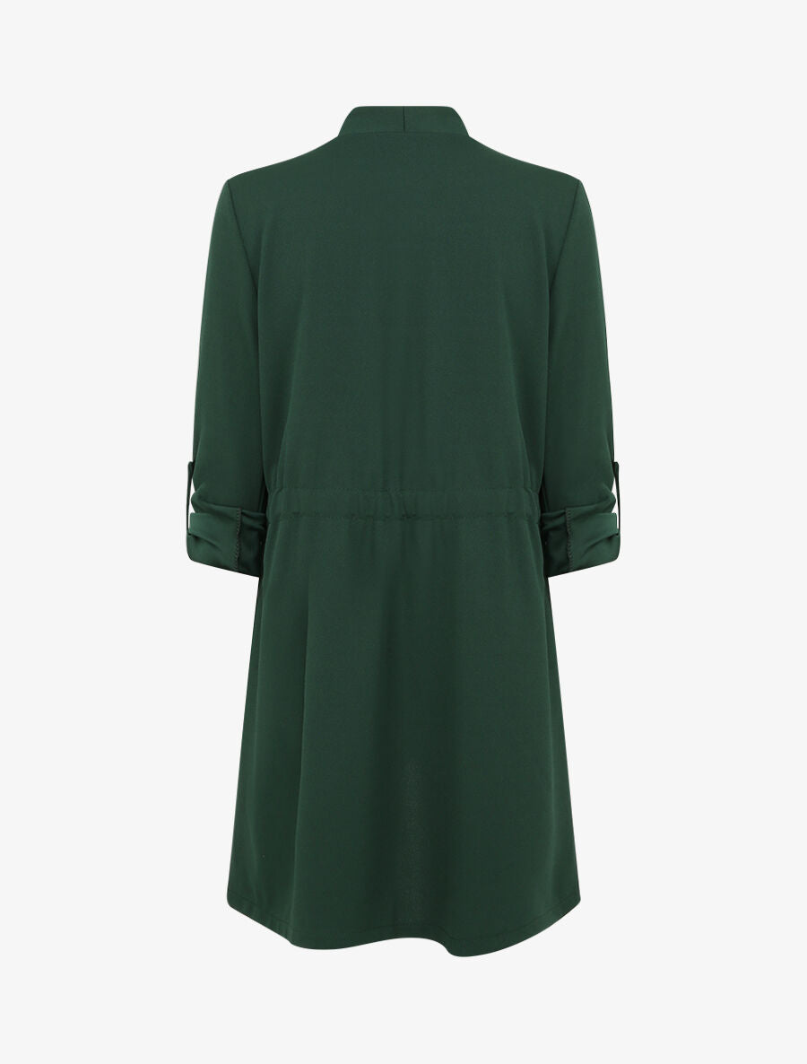 Trench droit mi-long uni - Vert sapin - 2