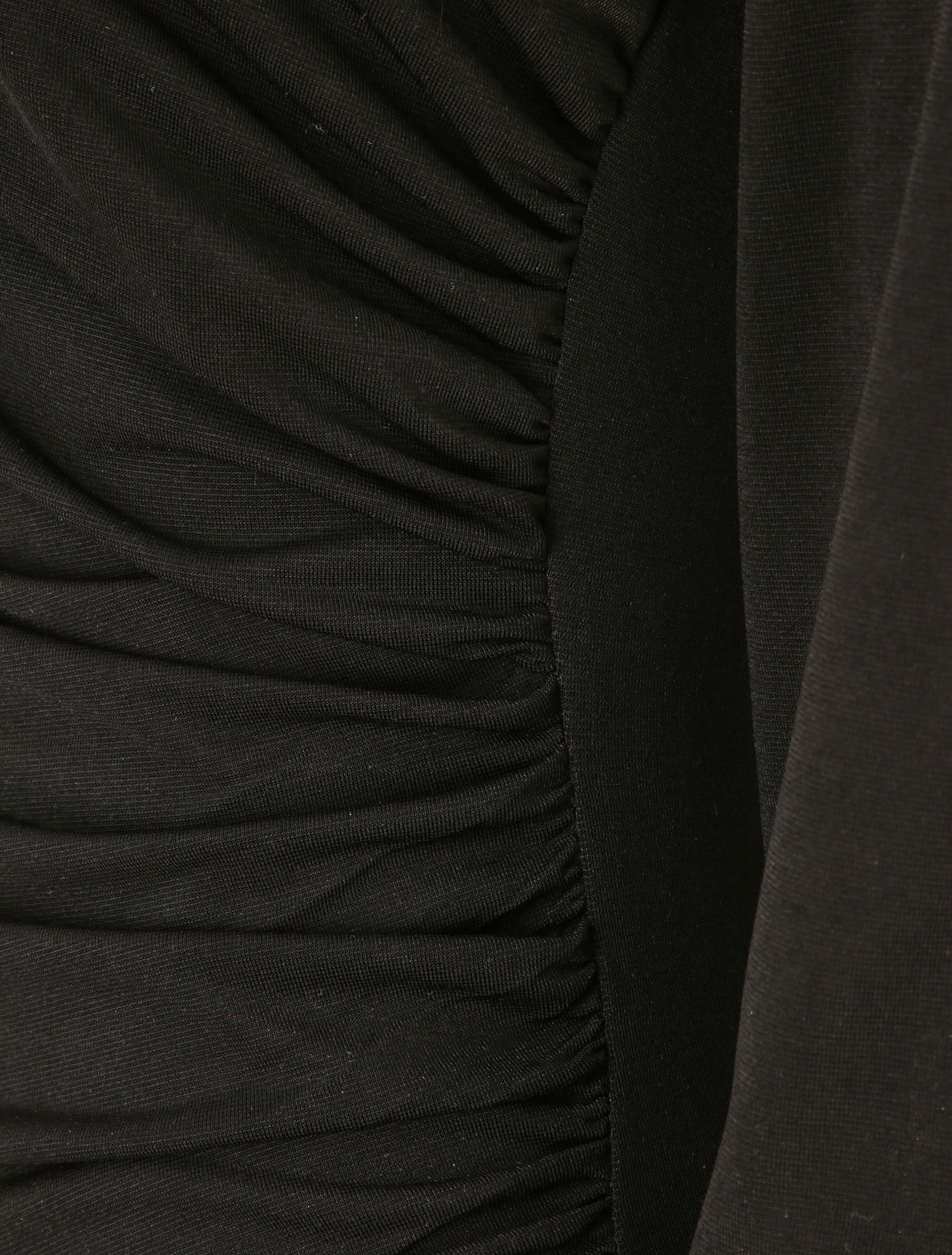 Body drapé à manches longues - Noir - 3