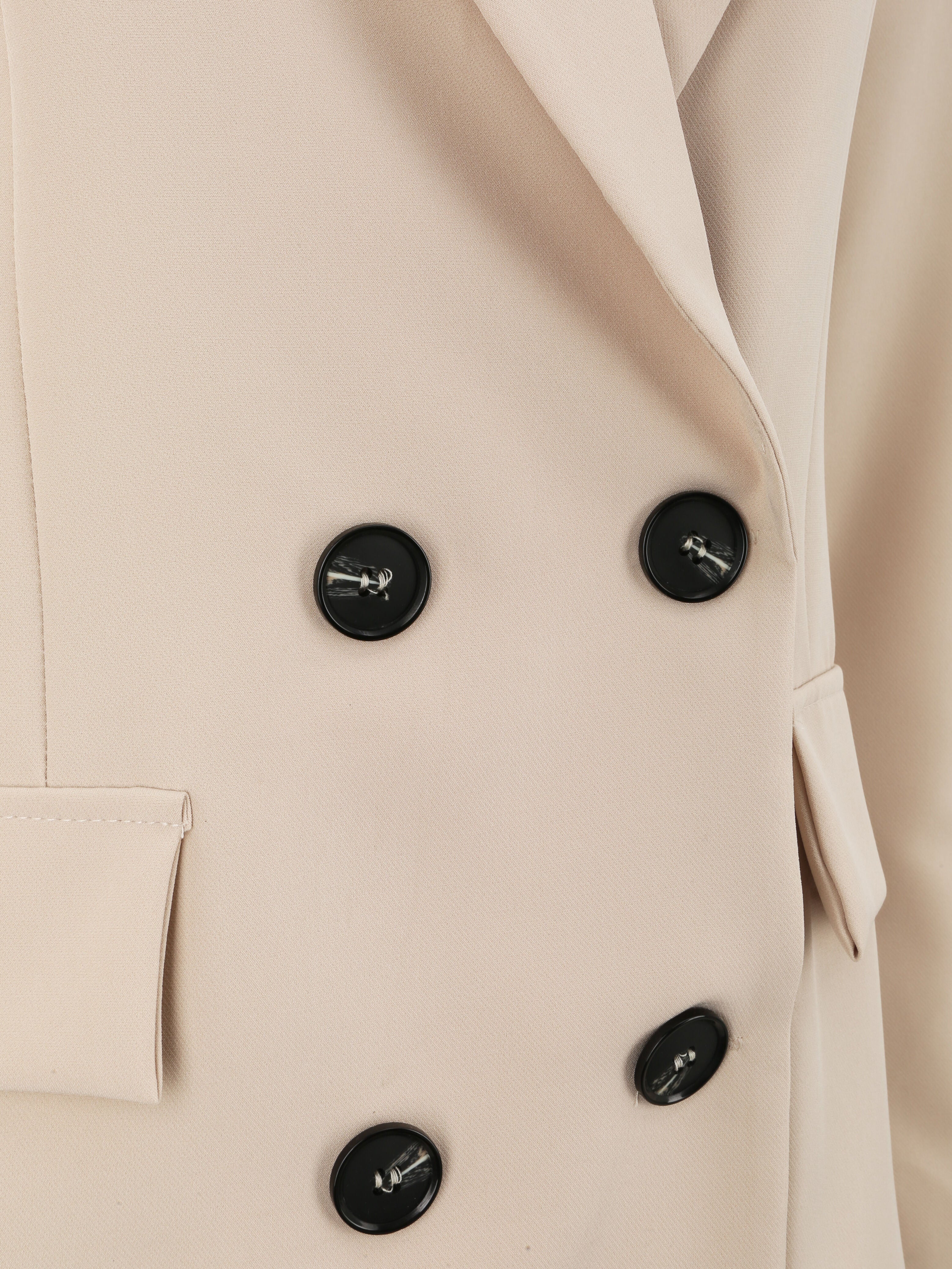 Blazer droit oversize - Beige - 3