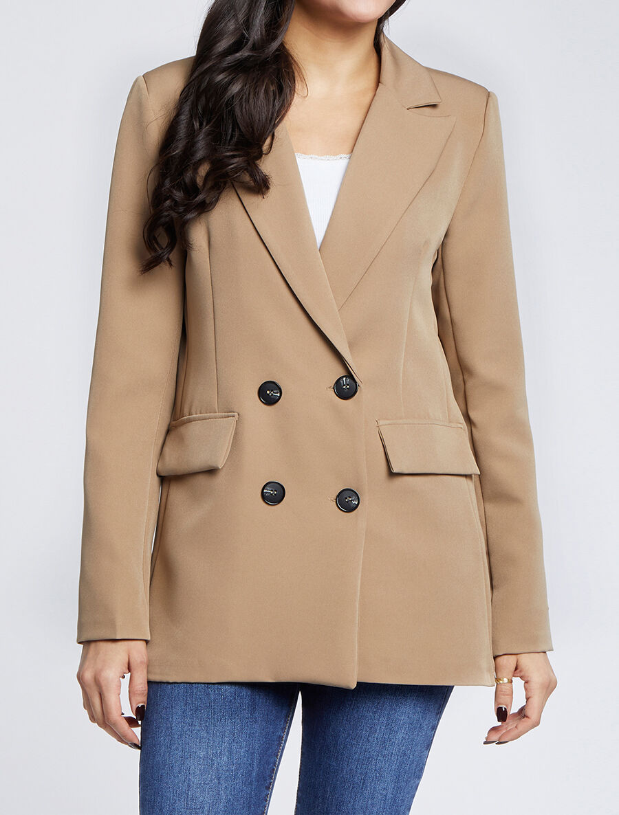 Blazer droit oversize - Camel - 4