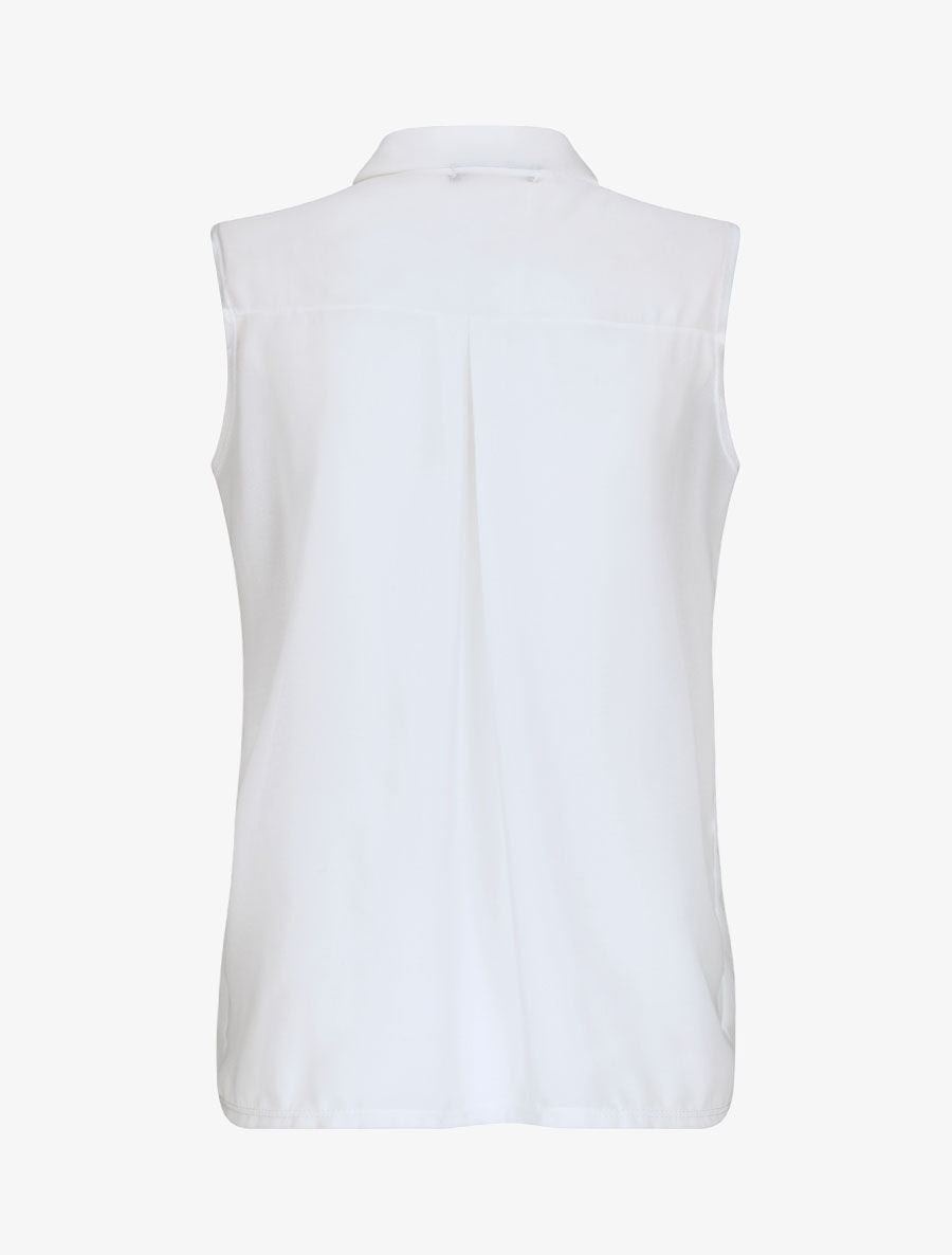 Top à col lavallière - Blanc - 2