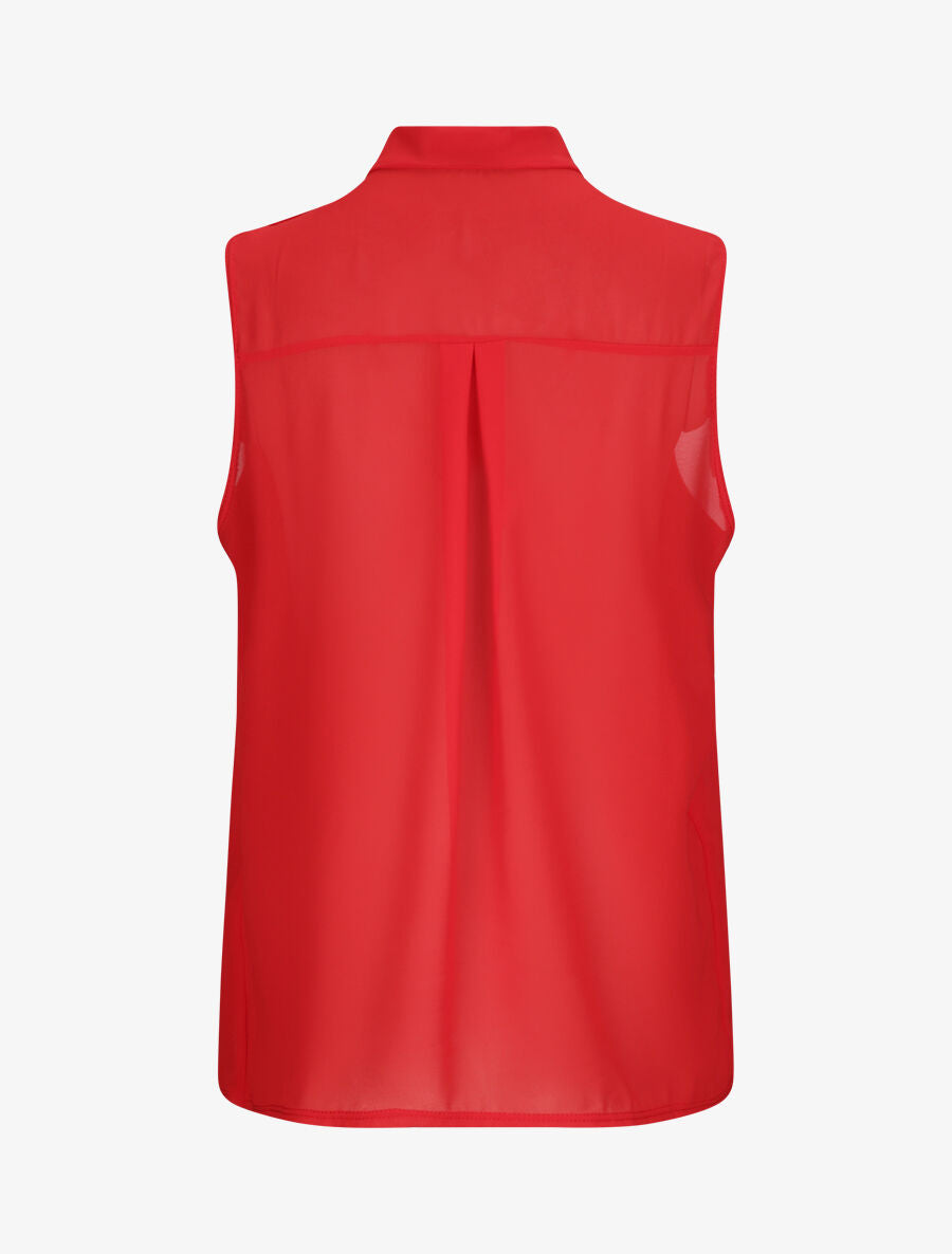 Top à col lavallière - Rouge - 2