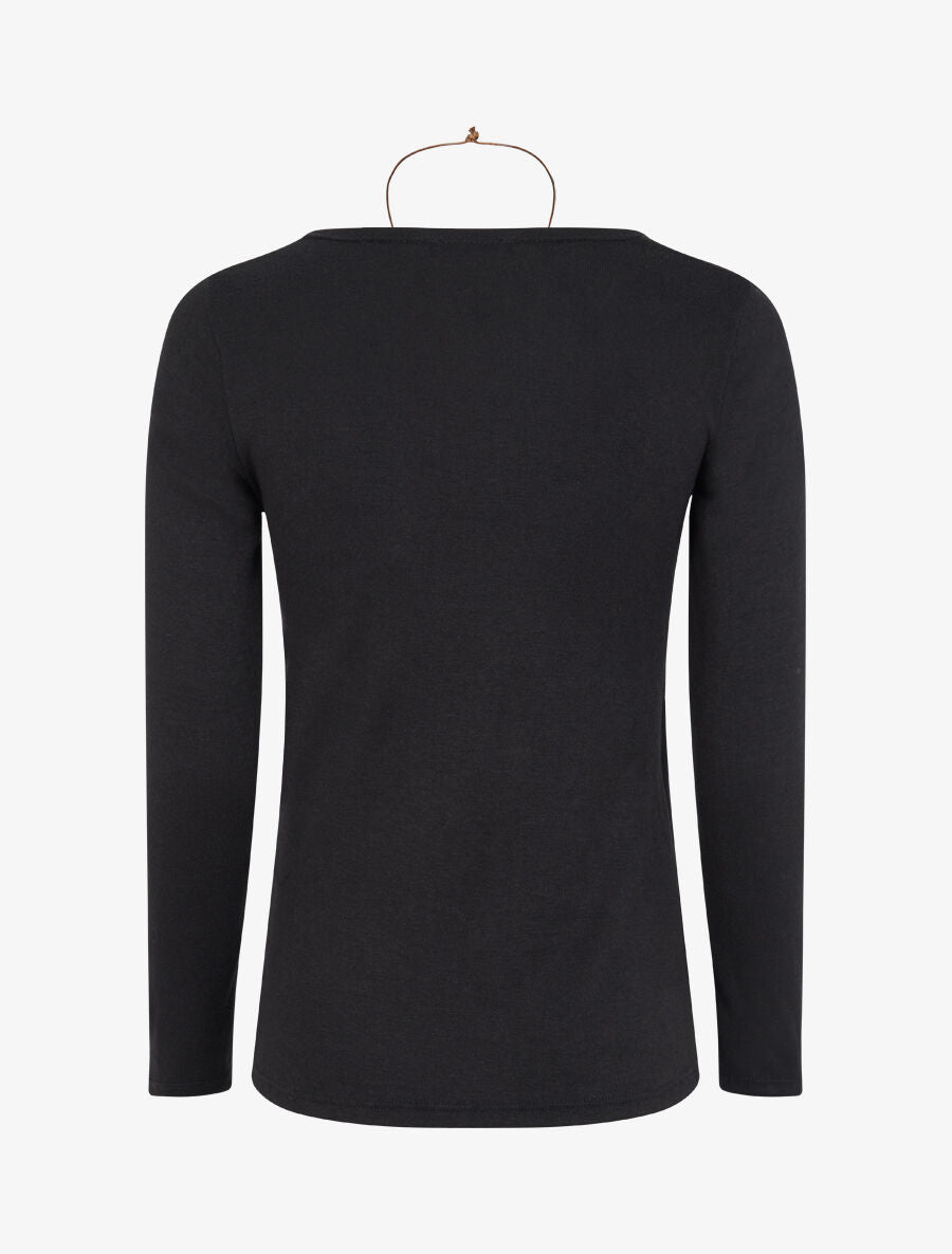 Pull à col bénitier et t-shirt en trompe l&