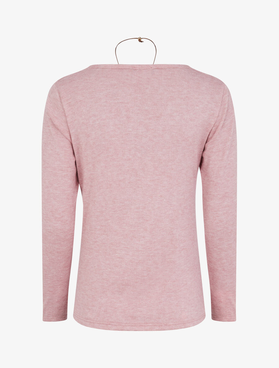 Pull à col bénitier et t-shirt en trompe l&