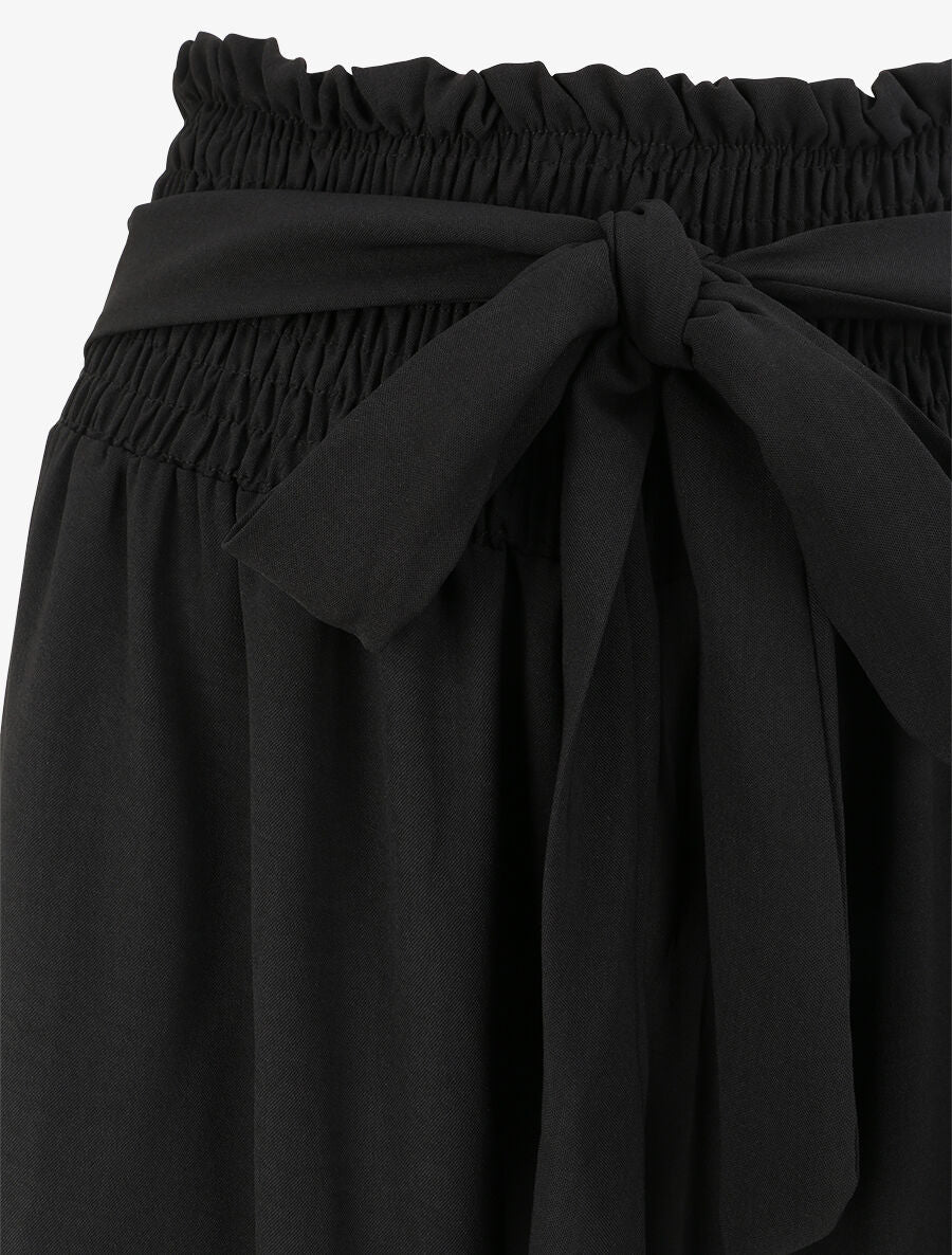 Pantalon ample à taille élastiquée - Noir - 3
