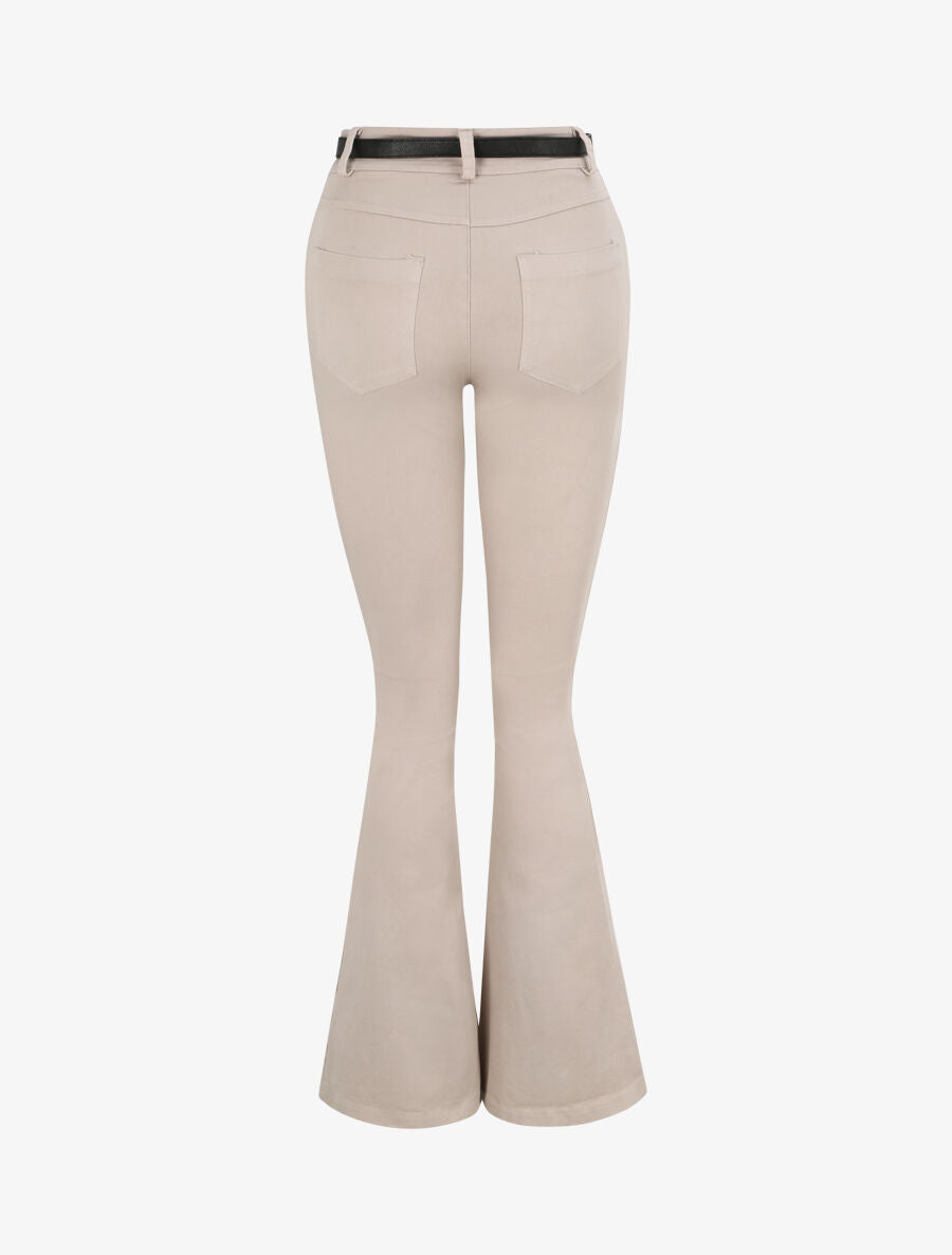 Jean flare uni - Beige - 2