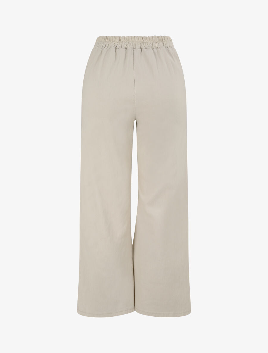 Pantalon ample coupe droite - Beige - 2