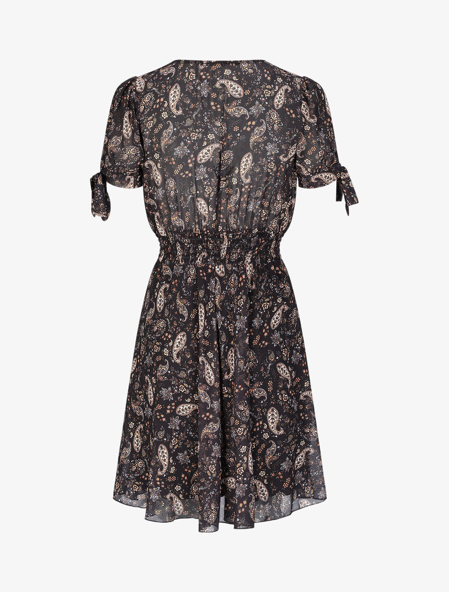 Robe à imprimé cachemire - Noir - 2