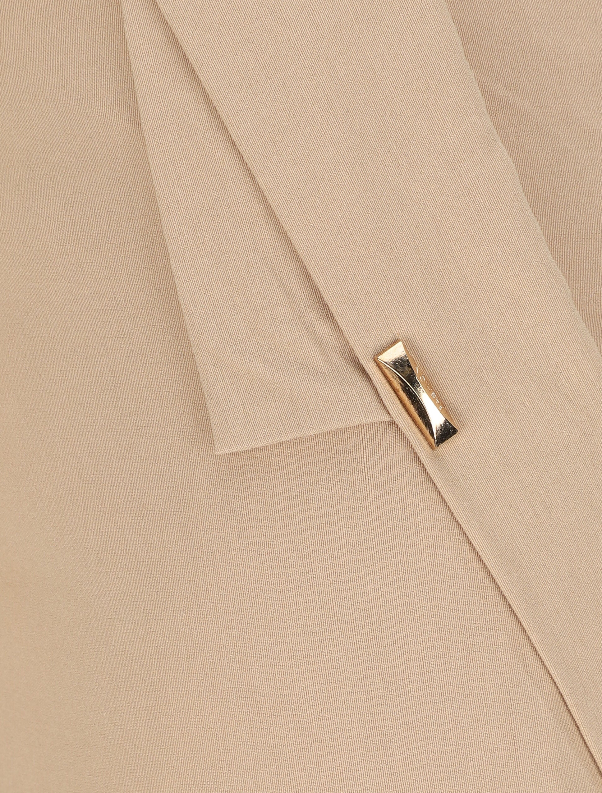 Bermuda uni taille haute - Camel - 3