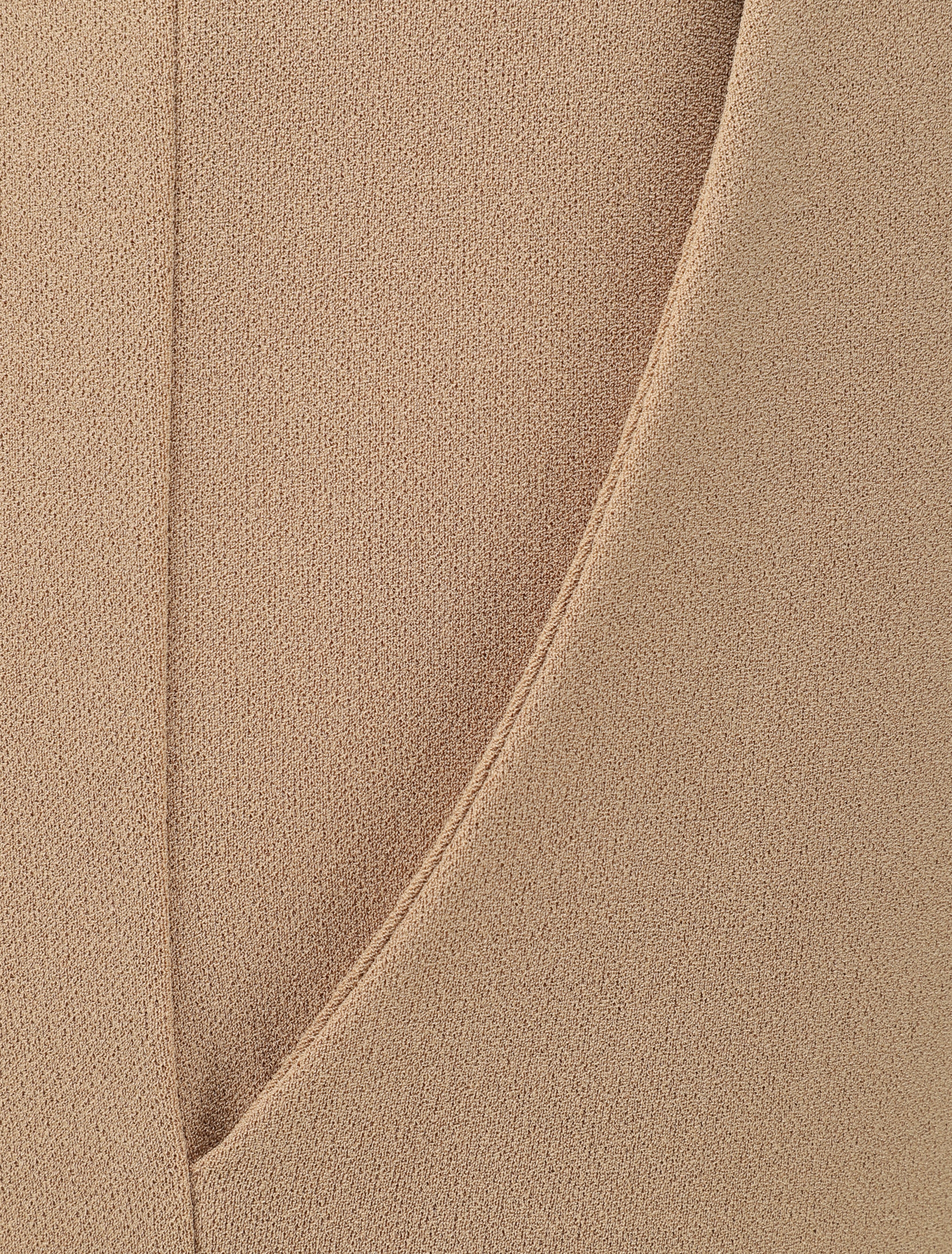 Pantalon à taille élastiquée et liens à nouer - Camel - 3