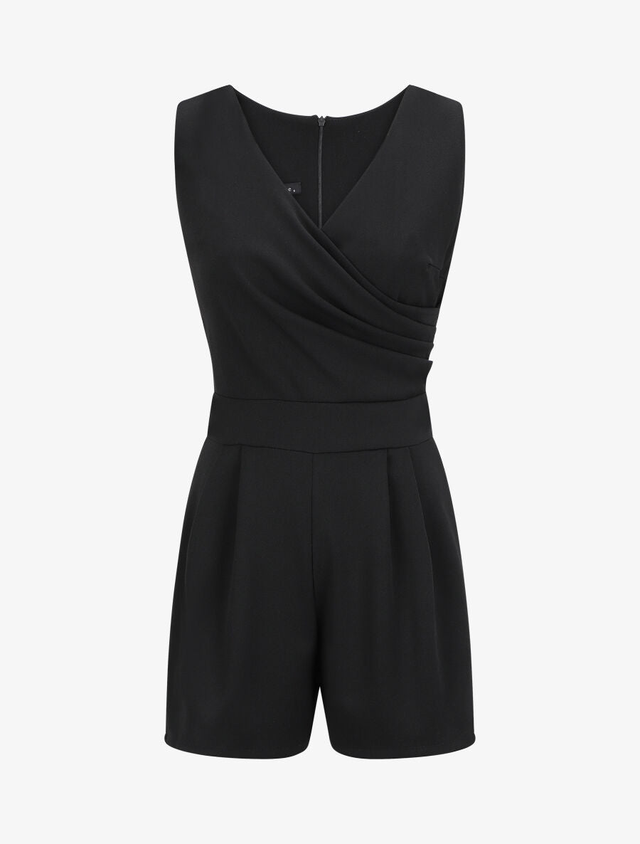 Combishort cache-coeur uni - Noir - 1