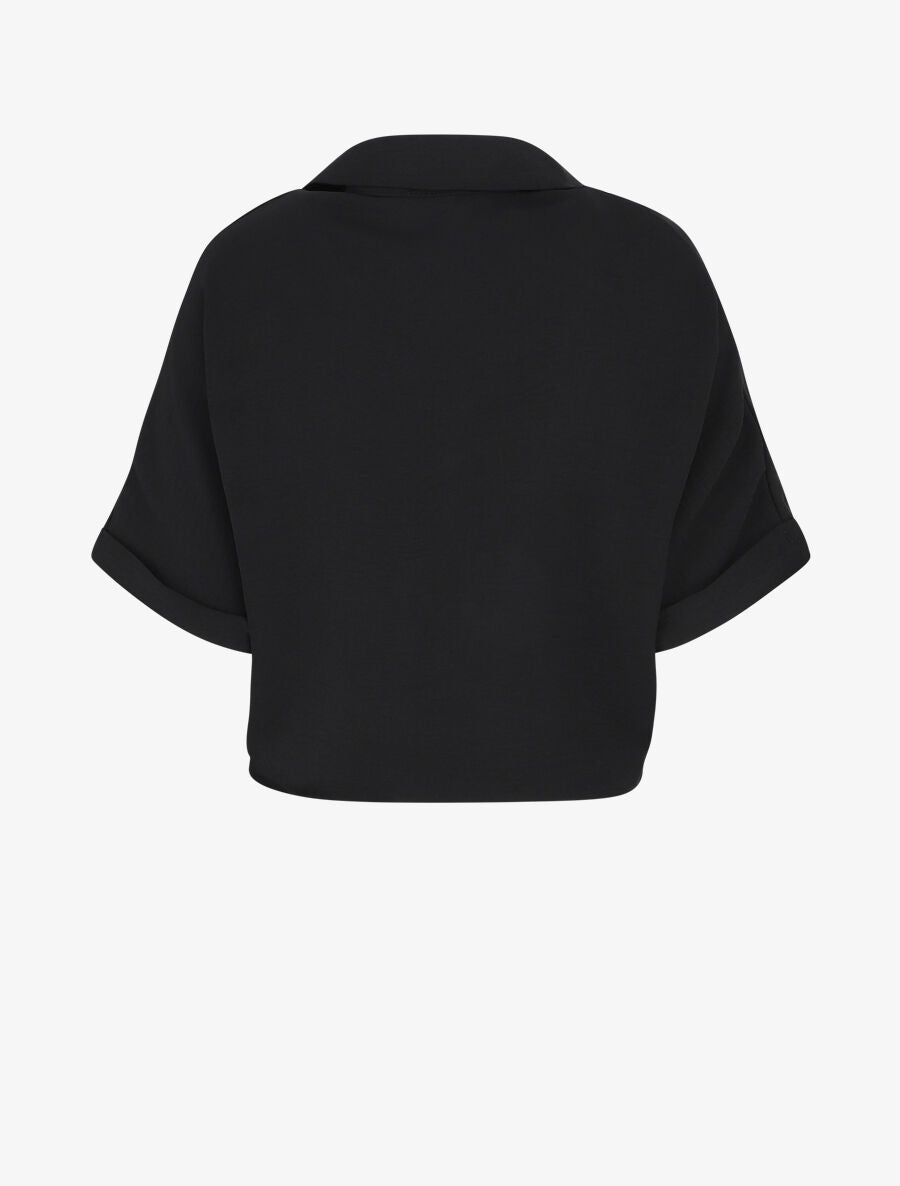 Blouse ample coupe carrée - Noir - 2