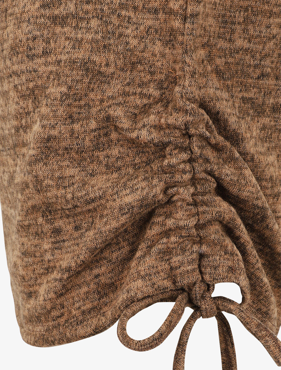 Pull ample à flocage Bless the da - Taupe - 3