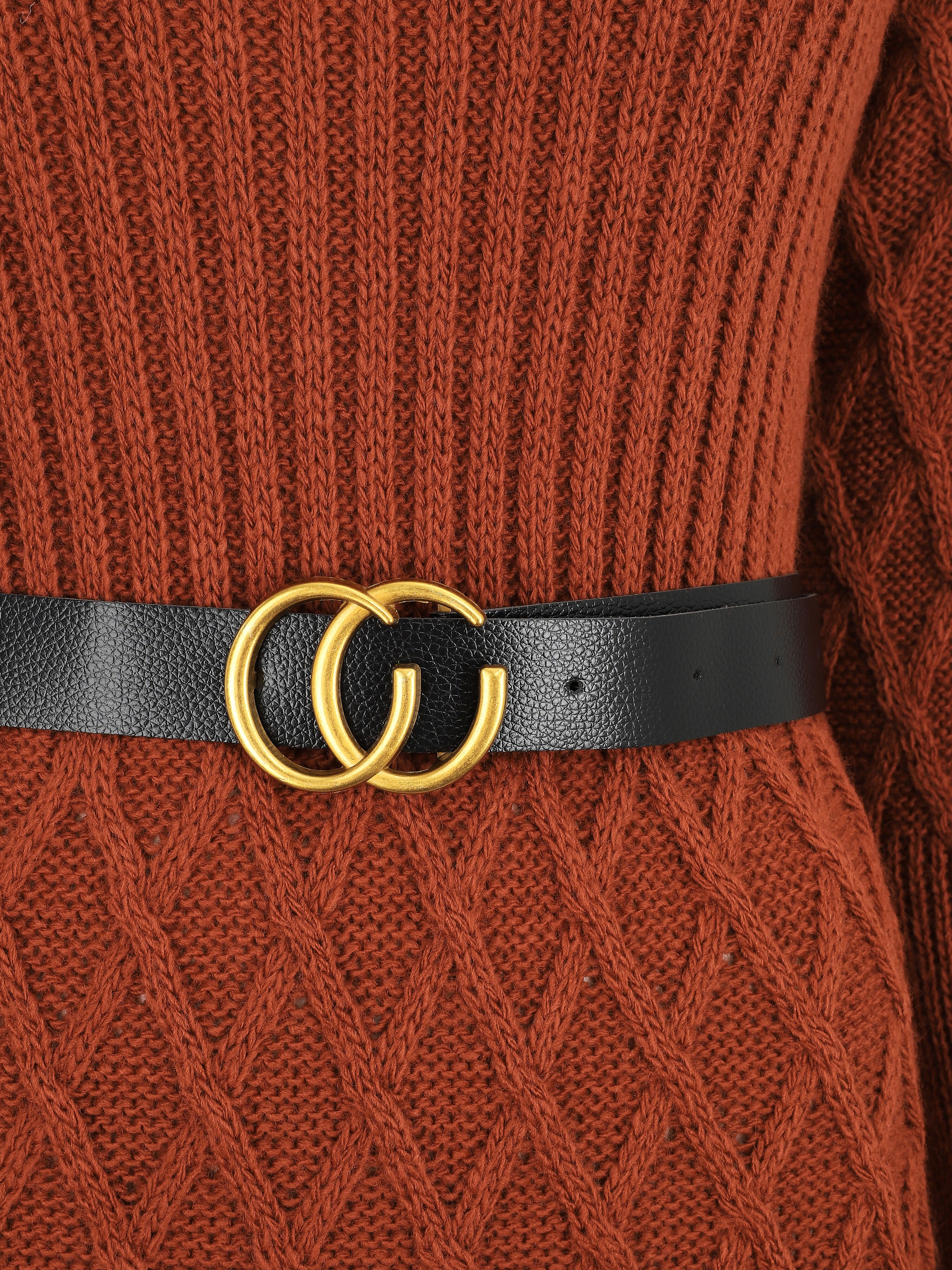 Robe pull courte - Rouille - 3