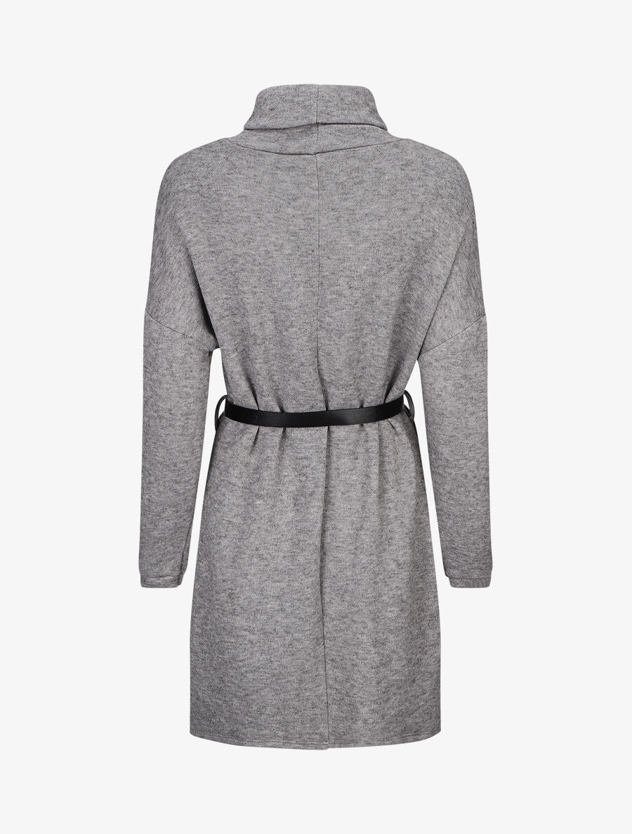 Robe pull à col roulé - Gris chiné - 2