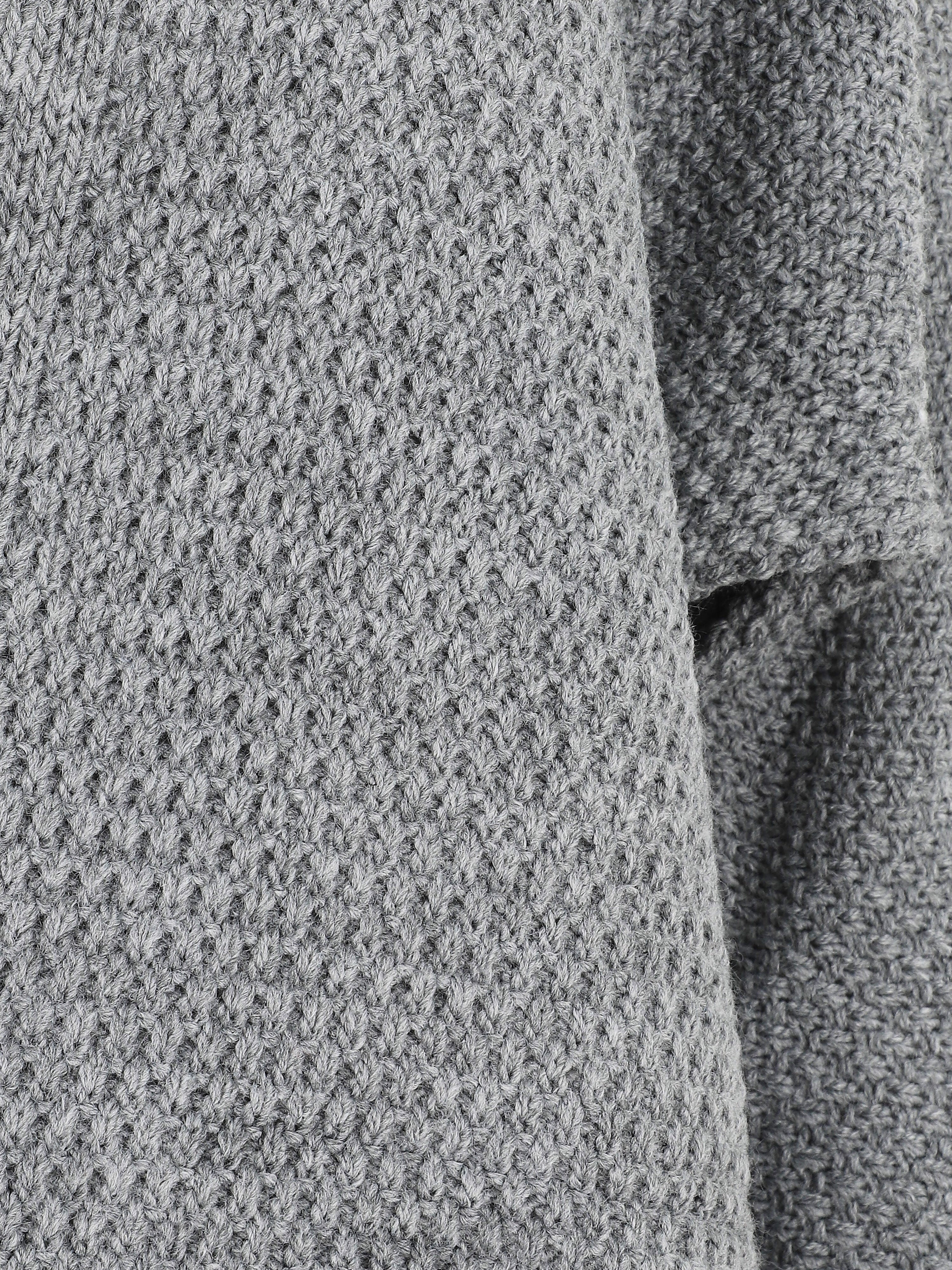 Gilet mi-long ouvert uni - Gris - 3