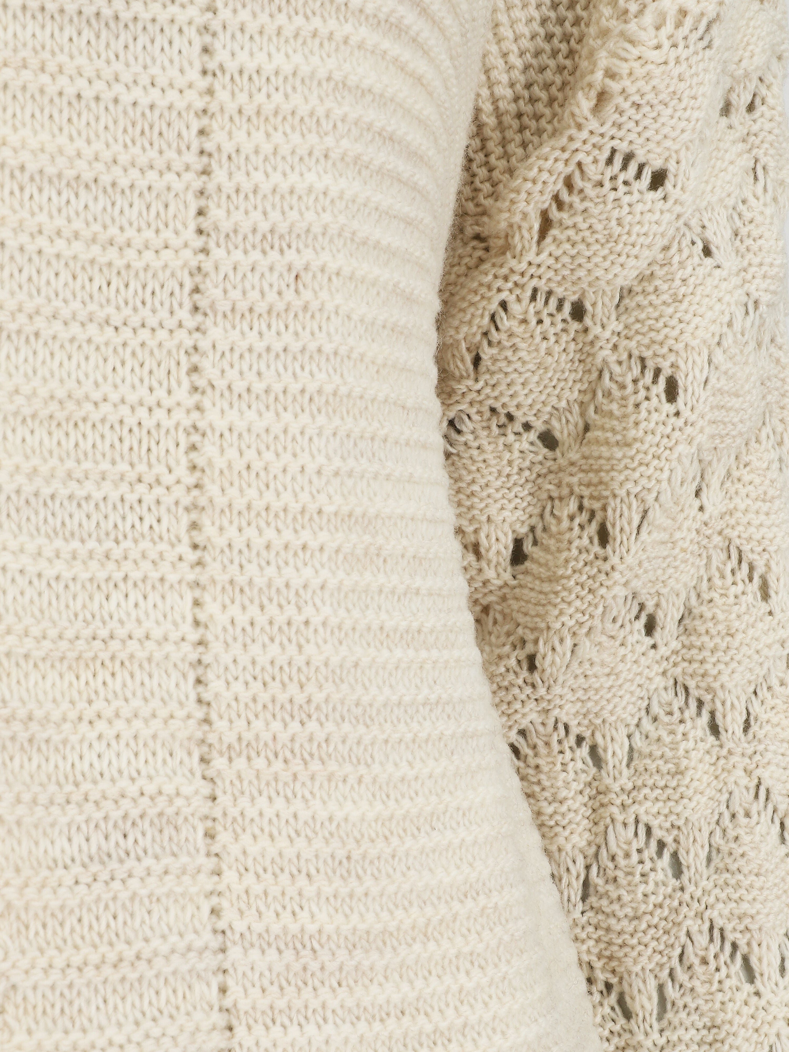 Gilet long uni à manches longues - Beige - 3