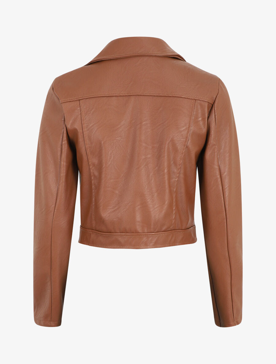 Perfecto court en simili - Marron - 2