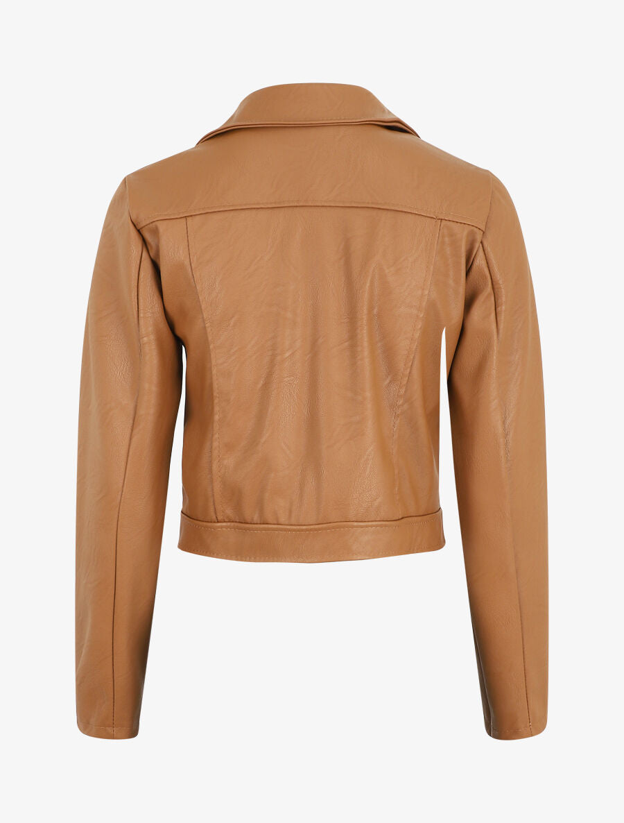 Perfecto court en simili - Camel - 2