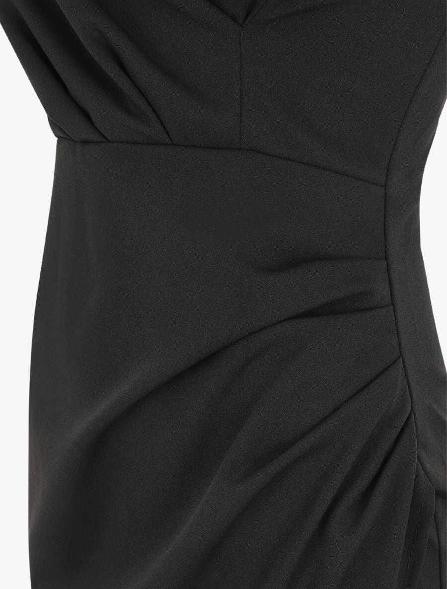 Robe fourreau style portefeuille - Noir - 3