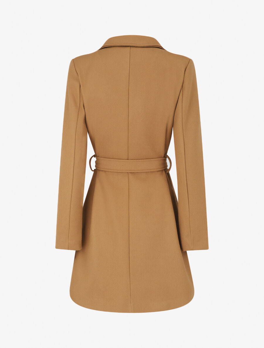 Manteau long uni style perfecto - Camel - 2