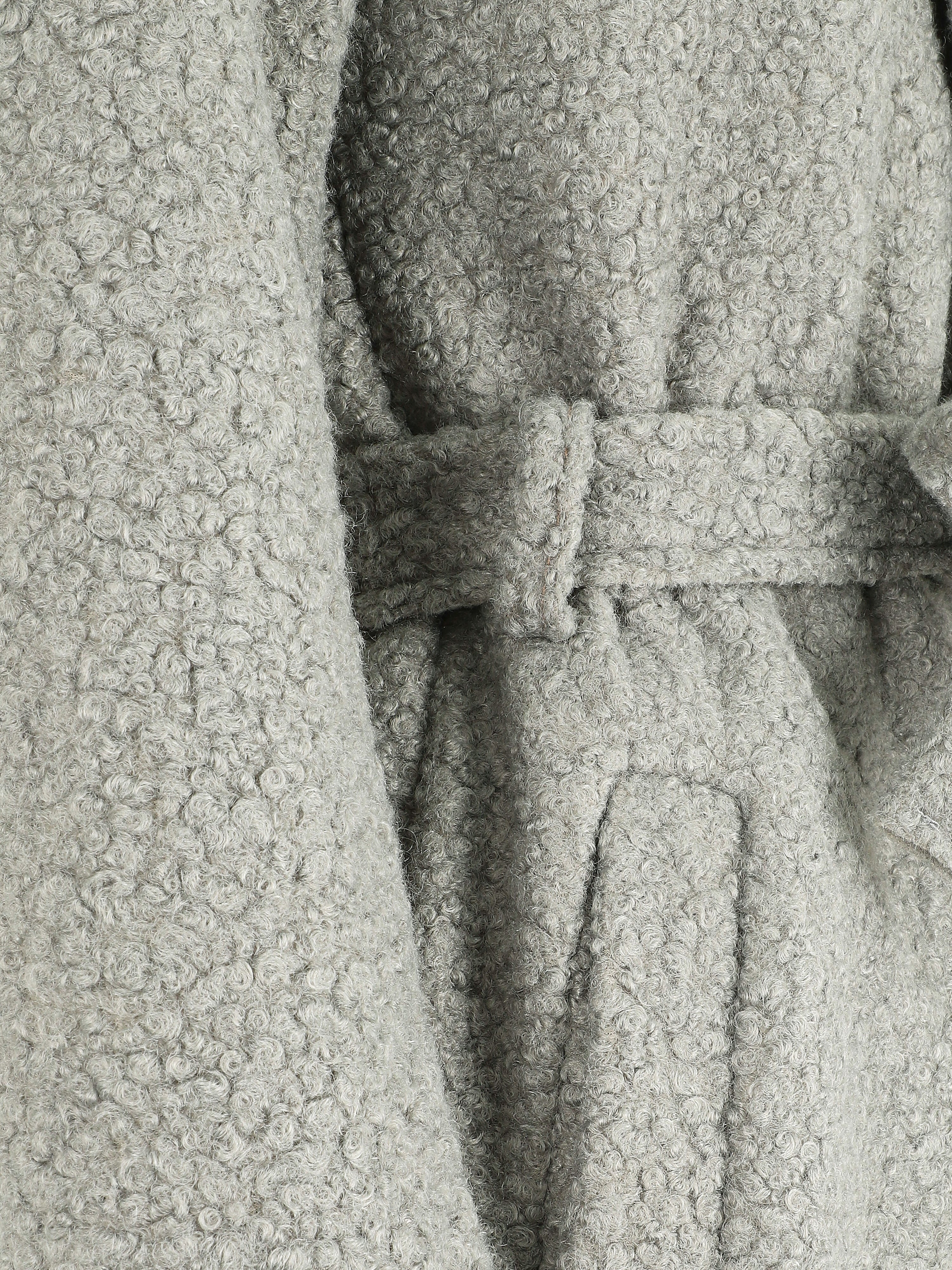 Manteau long effet peau de mouton - Gris - 3