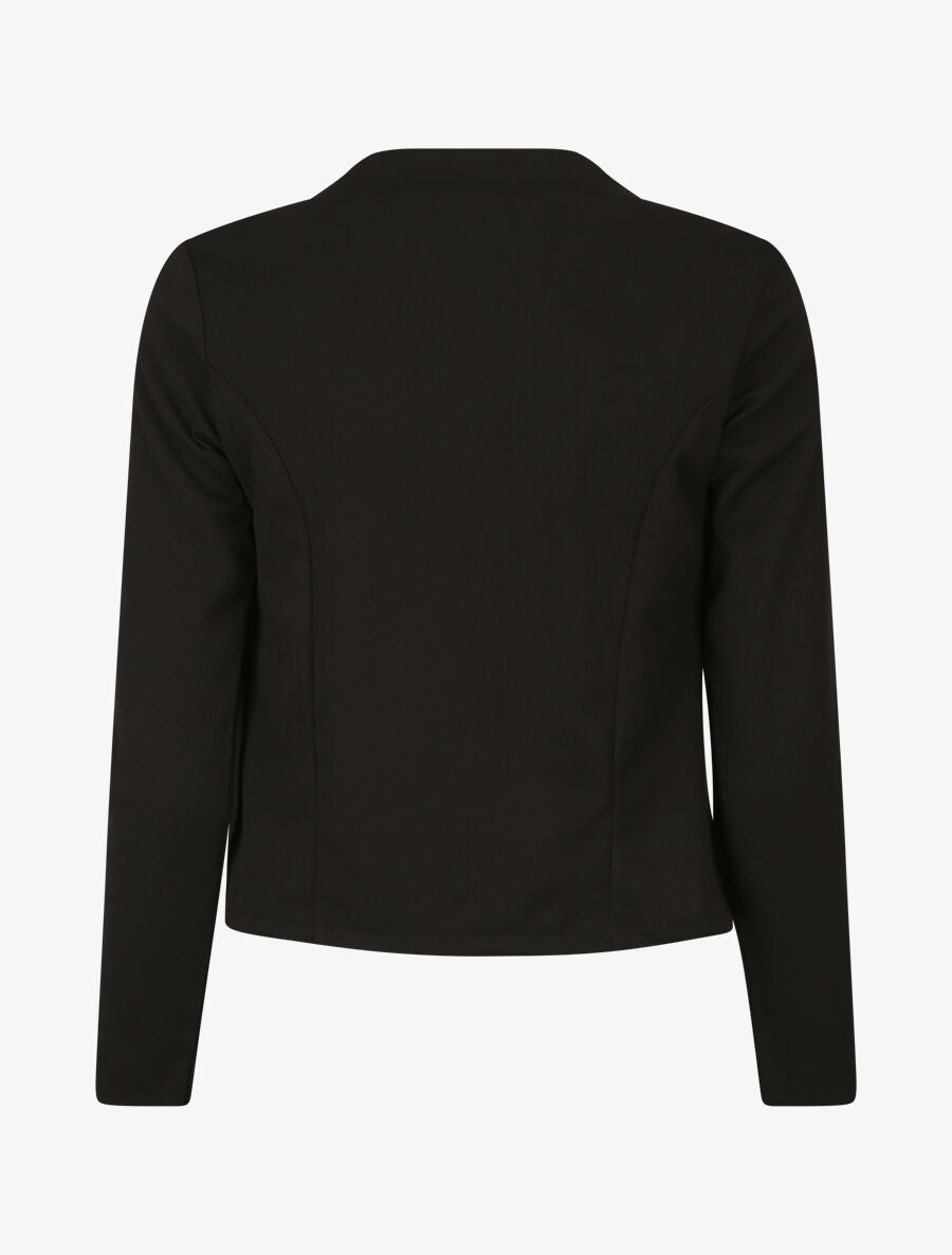 Veste courte à col cranté - Noir - 2
