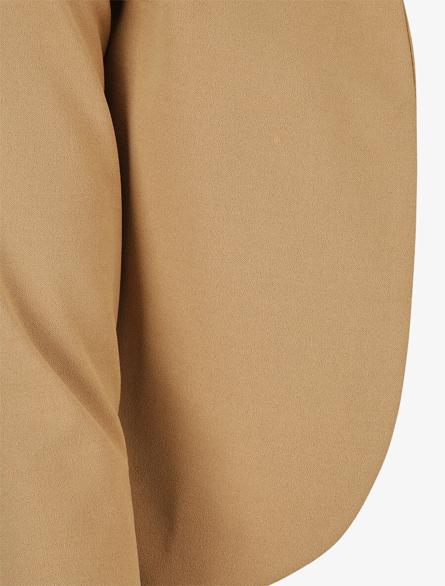 Veste courte à col cranté - Camel - 3