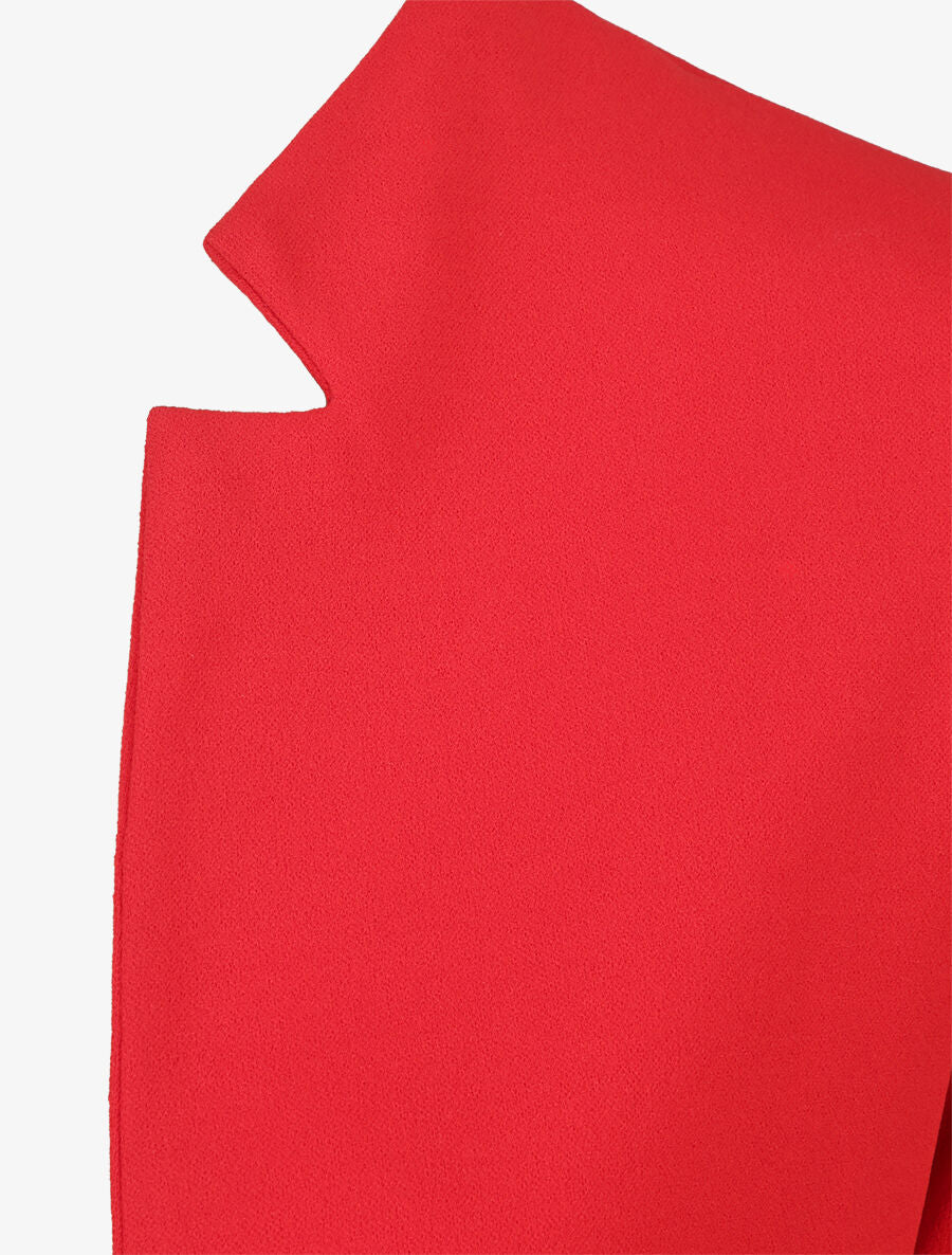 Veste courte à col cranté - Rouge - 3