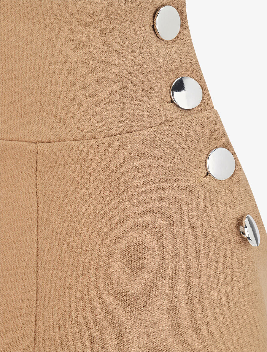 Pantalon à pont coupe slim - Camel - 3