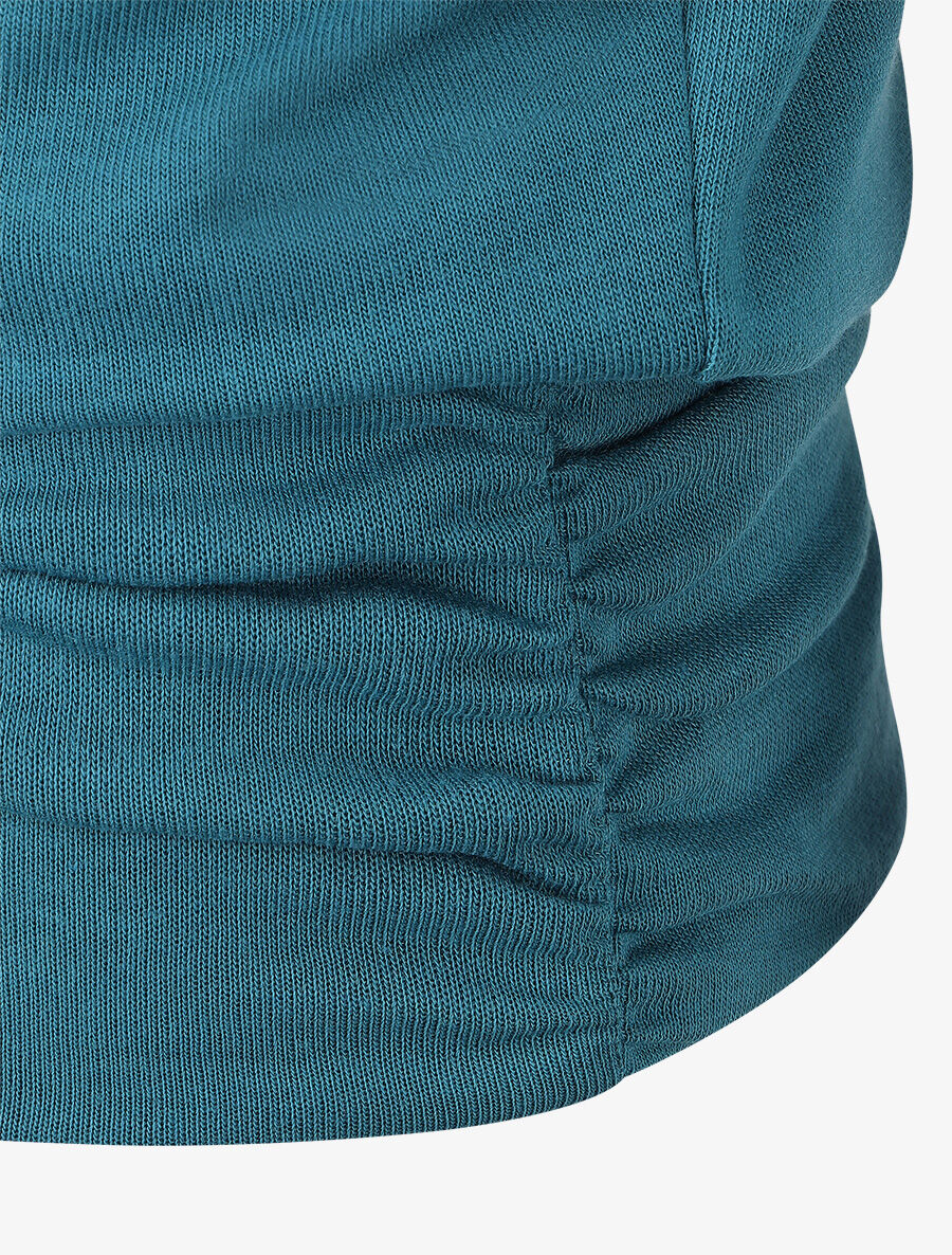 Pull fin à col bénitier - Bleu canard - 3